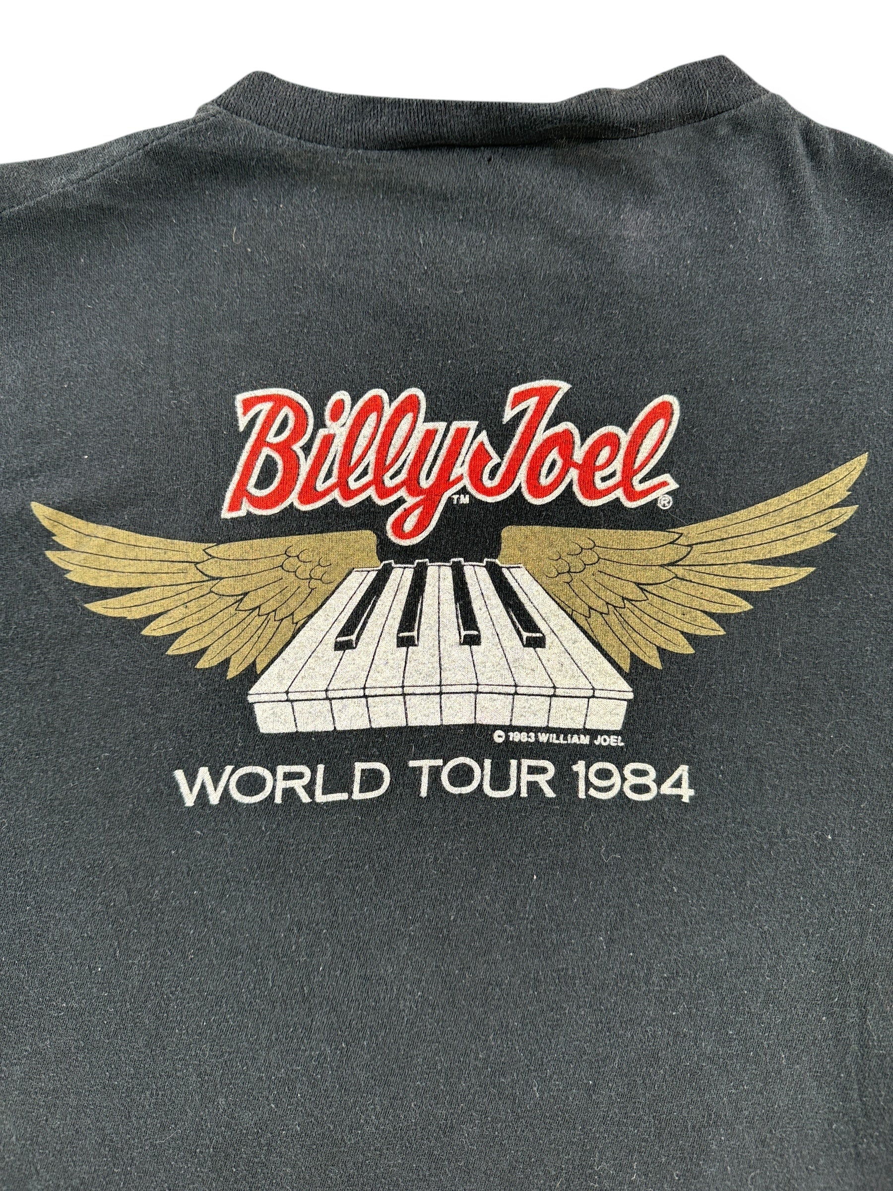 Back Graphic of Vintage 1984 Billy Joel Innocent Man Tour Long Sleeve Tee SZ M