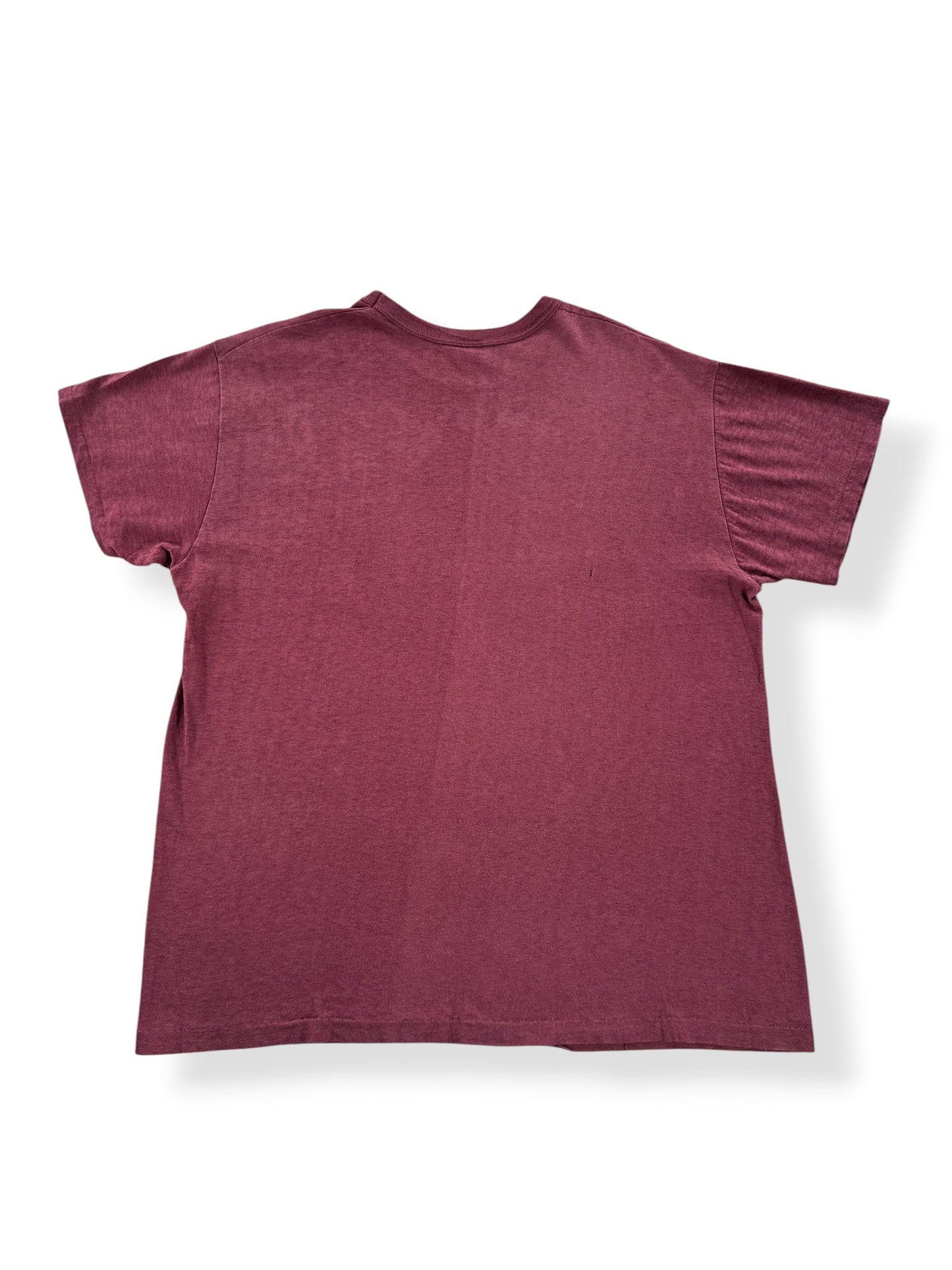 Back of Vintage 70s Maroon Kiss Tee SZ XL (Fits L)