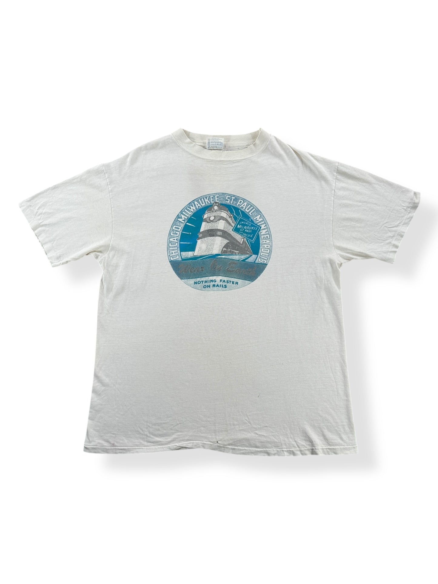 Front of Vintage Train Tee SZ XL