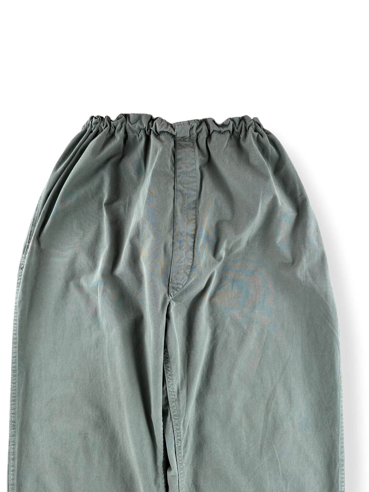 Front Close Up of Vintage European Military Sage Green Over Pants W36