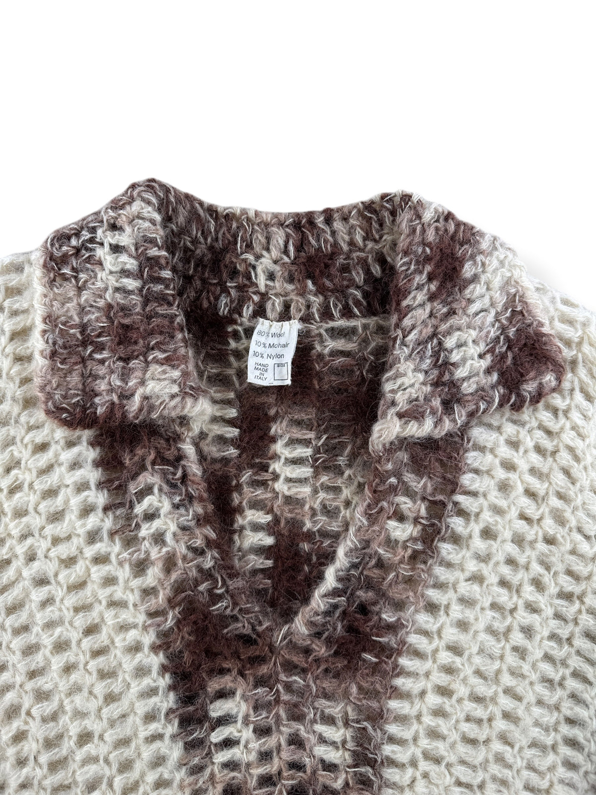 Collar on Vintage Mohair Blend Sweater SZ S