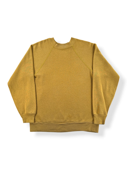 Front of Vintage Goldenrod Colored Crewneck SZ S