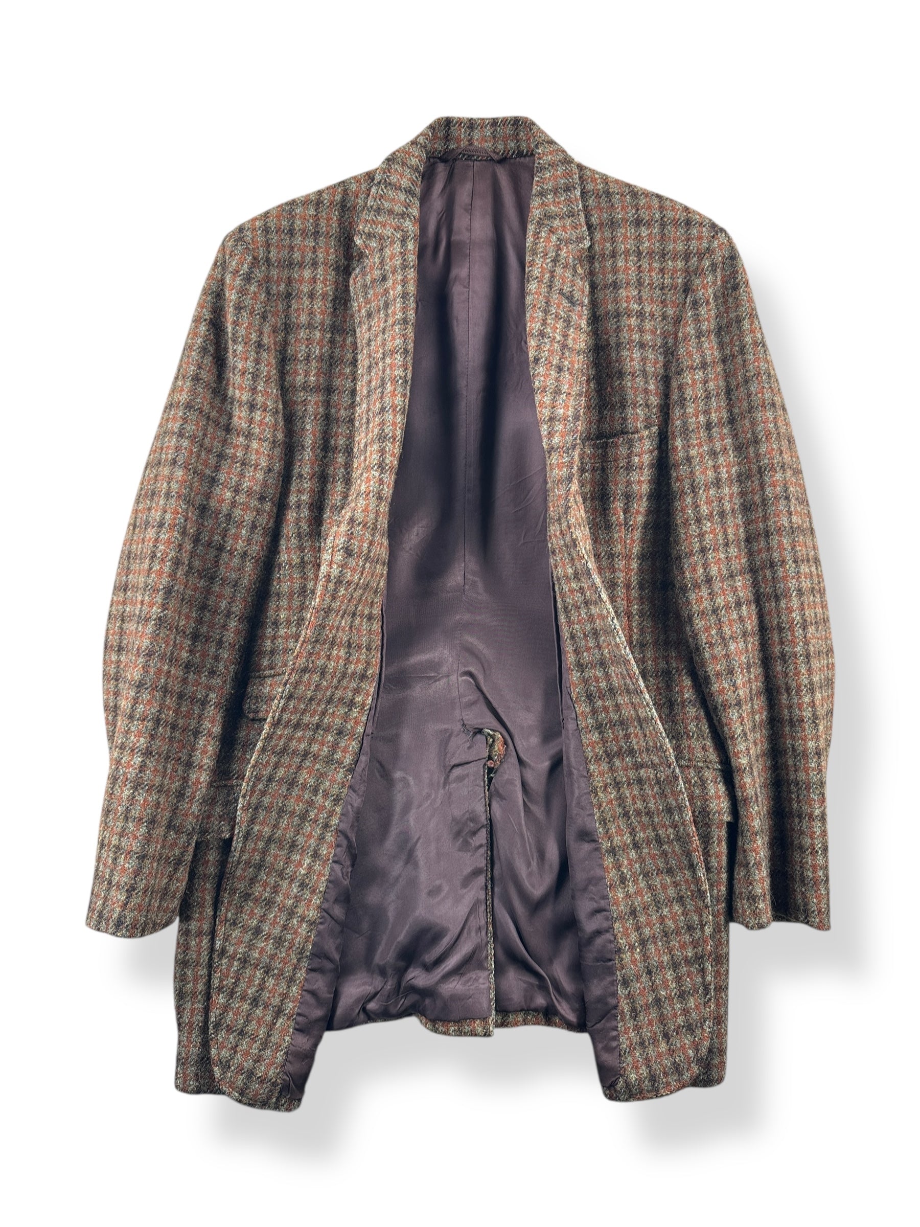 Inside of Vintage Harris Tweed 1970 Burton Tailored Jacket SZ M