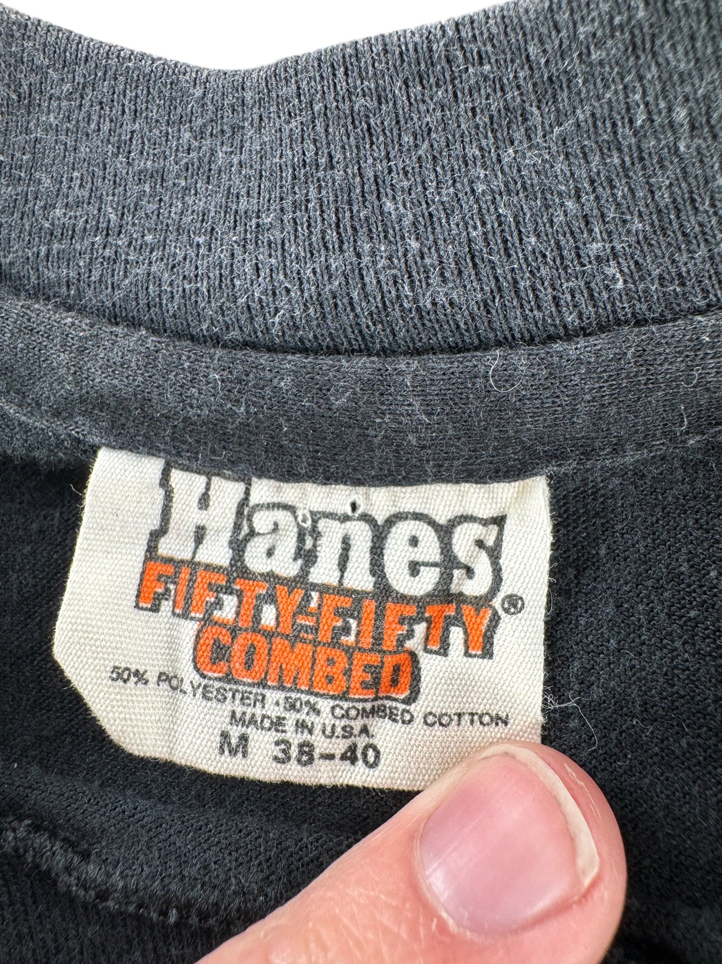 Tag on Vintage Mustache Running Tee SZ M (Fits S)