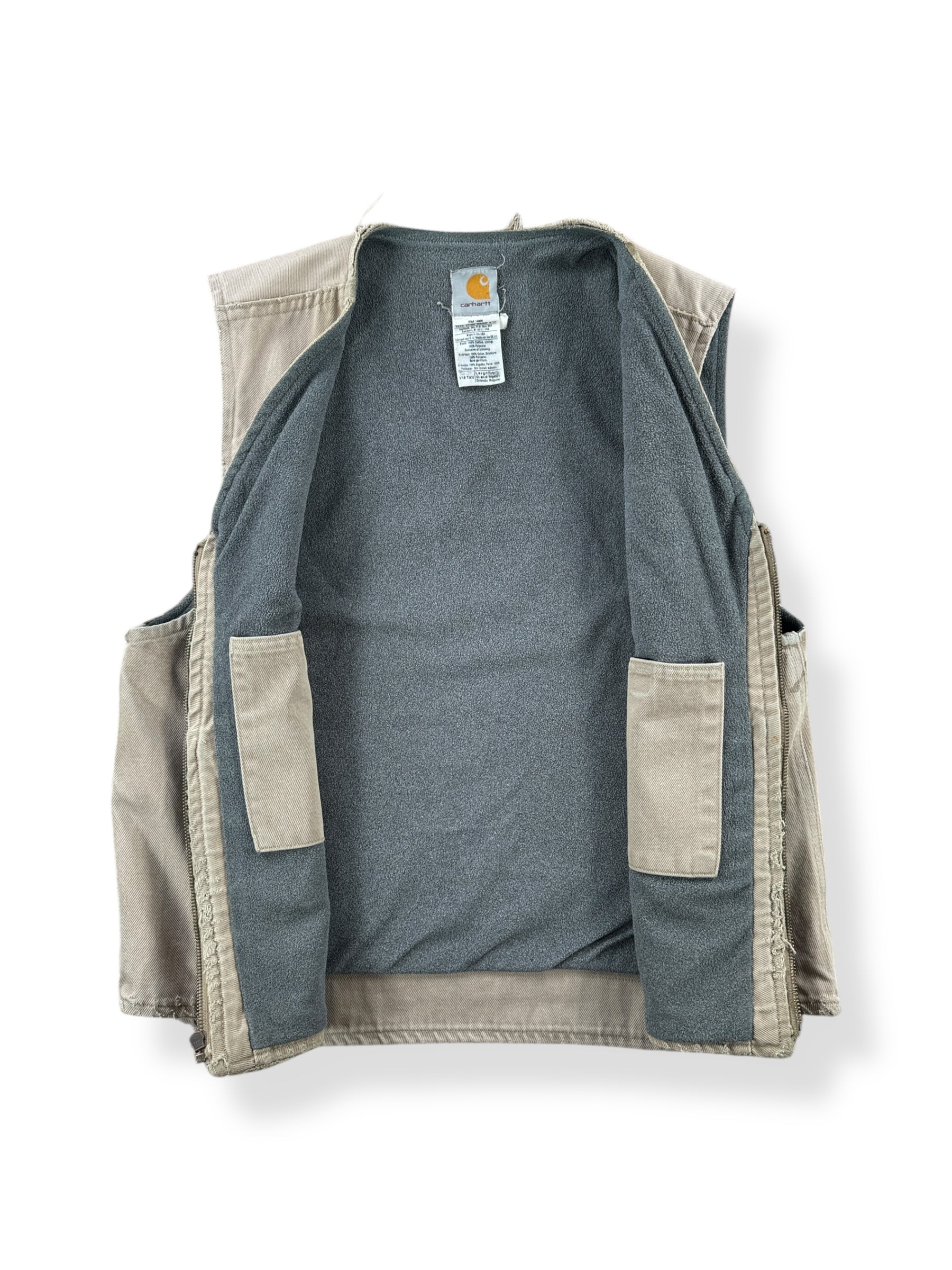 Inside of Vintage Distressed Carhartt Vest SZ L