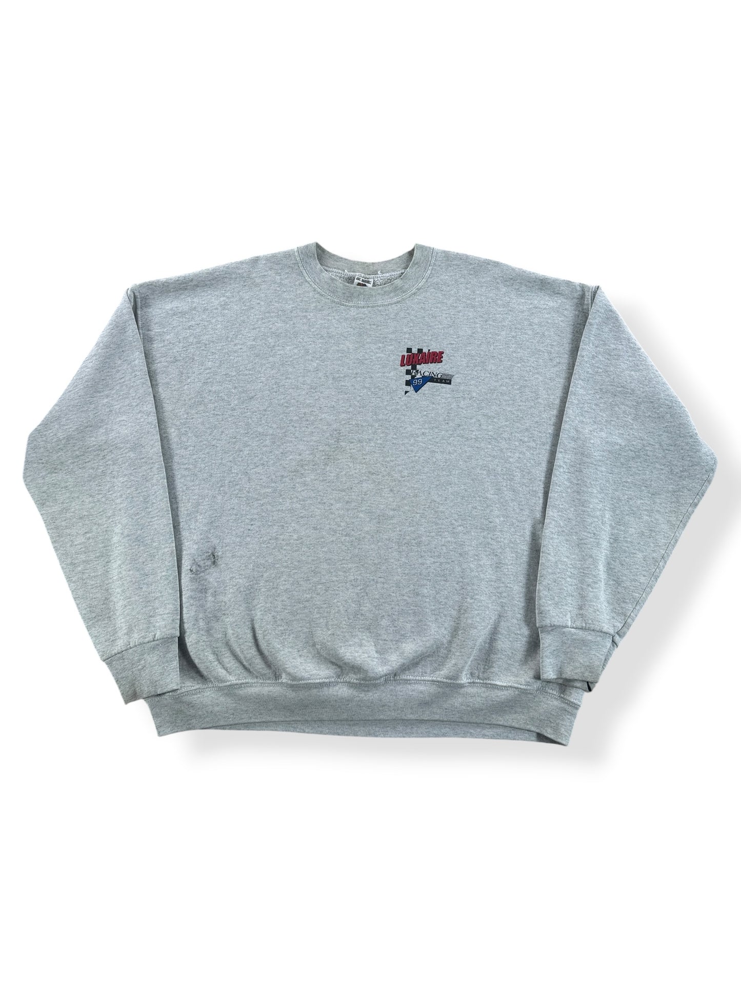 Front of Vintage Luxair Racing Crewneck SZ XXL