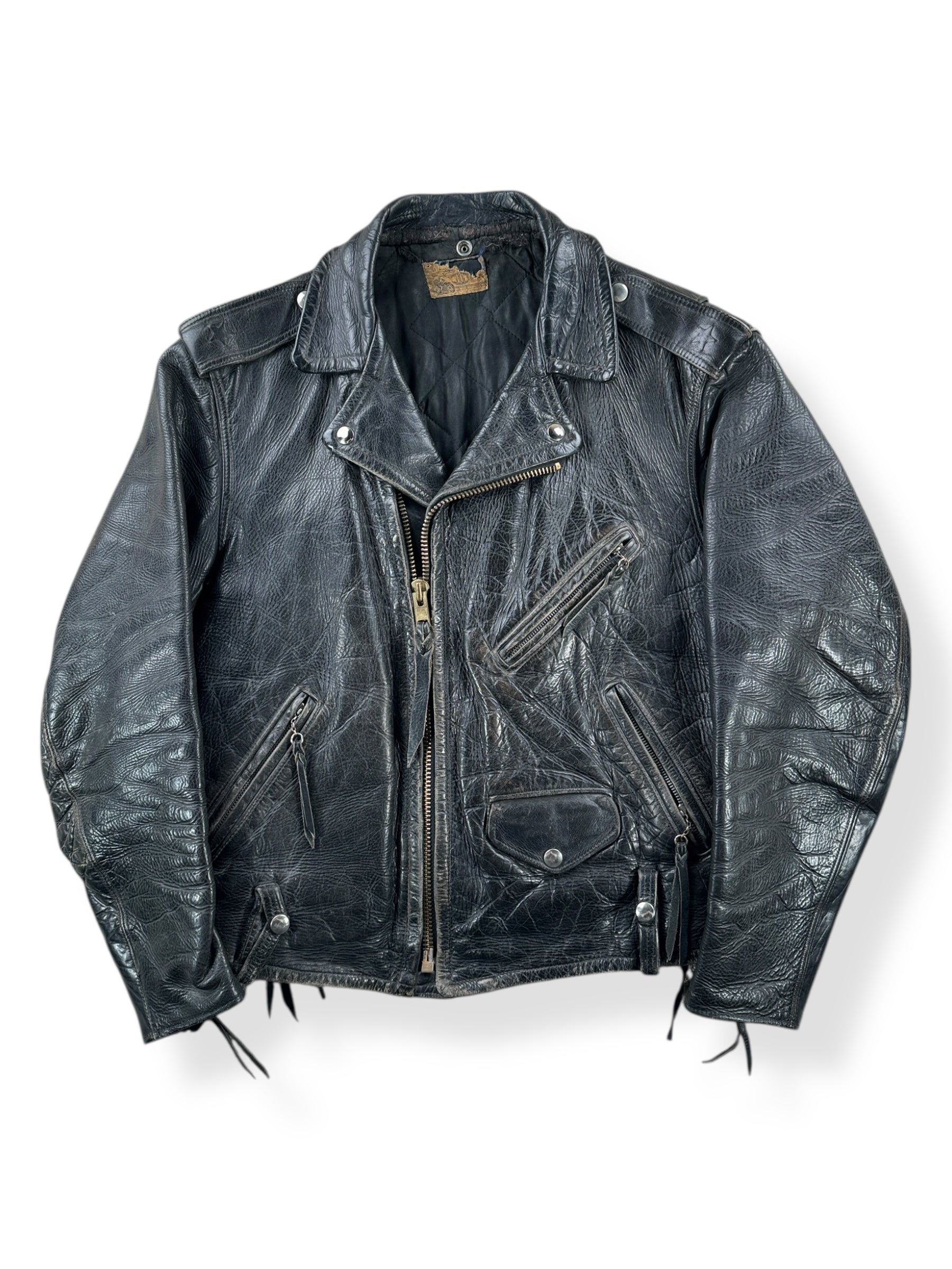 Front of Vintage Beck Northeaster Leather Jacket SZ M