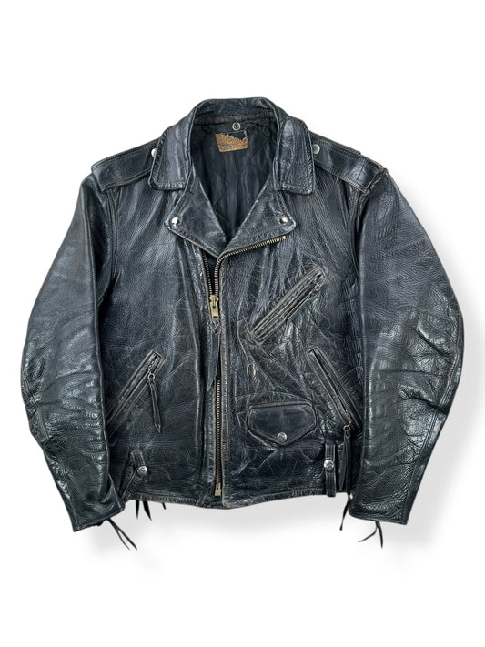 Front of Vintage Beck Northeaster Leather Jacket SZ M