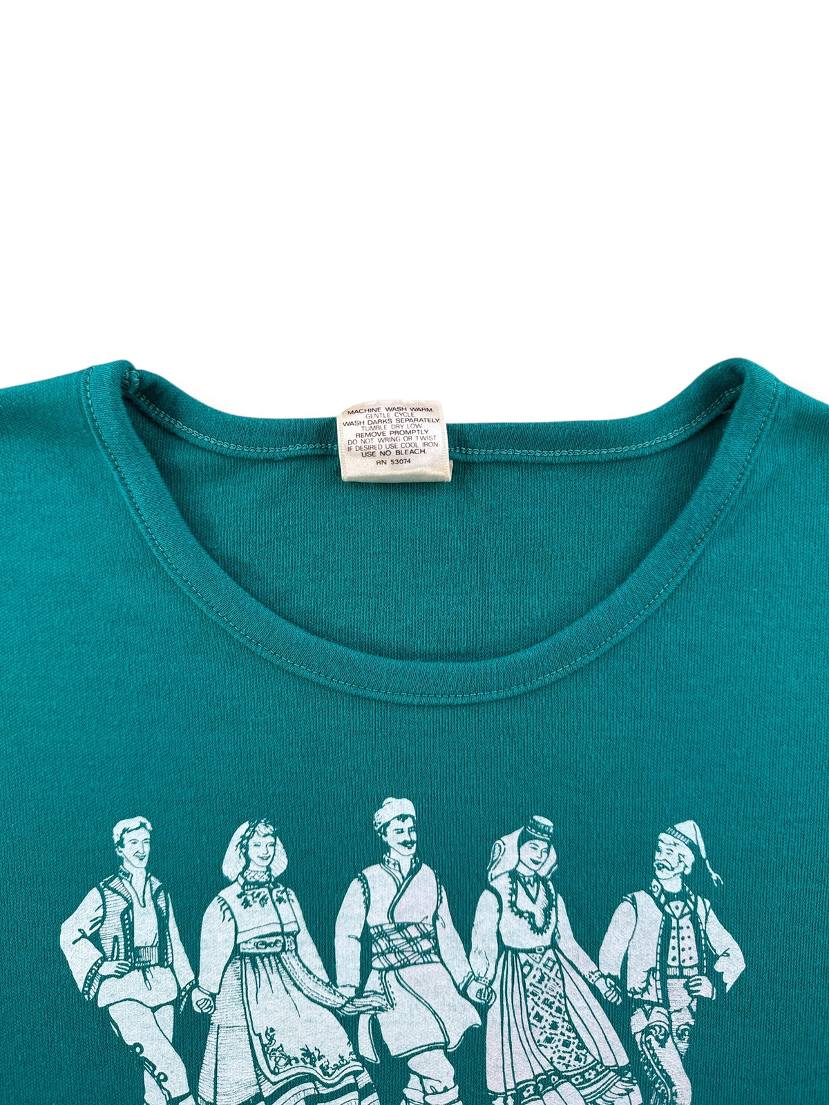 Neck on Vintage '84 Folkdance Festival Tee SZ L