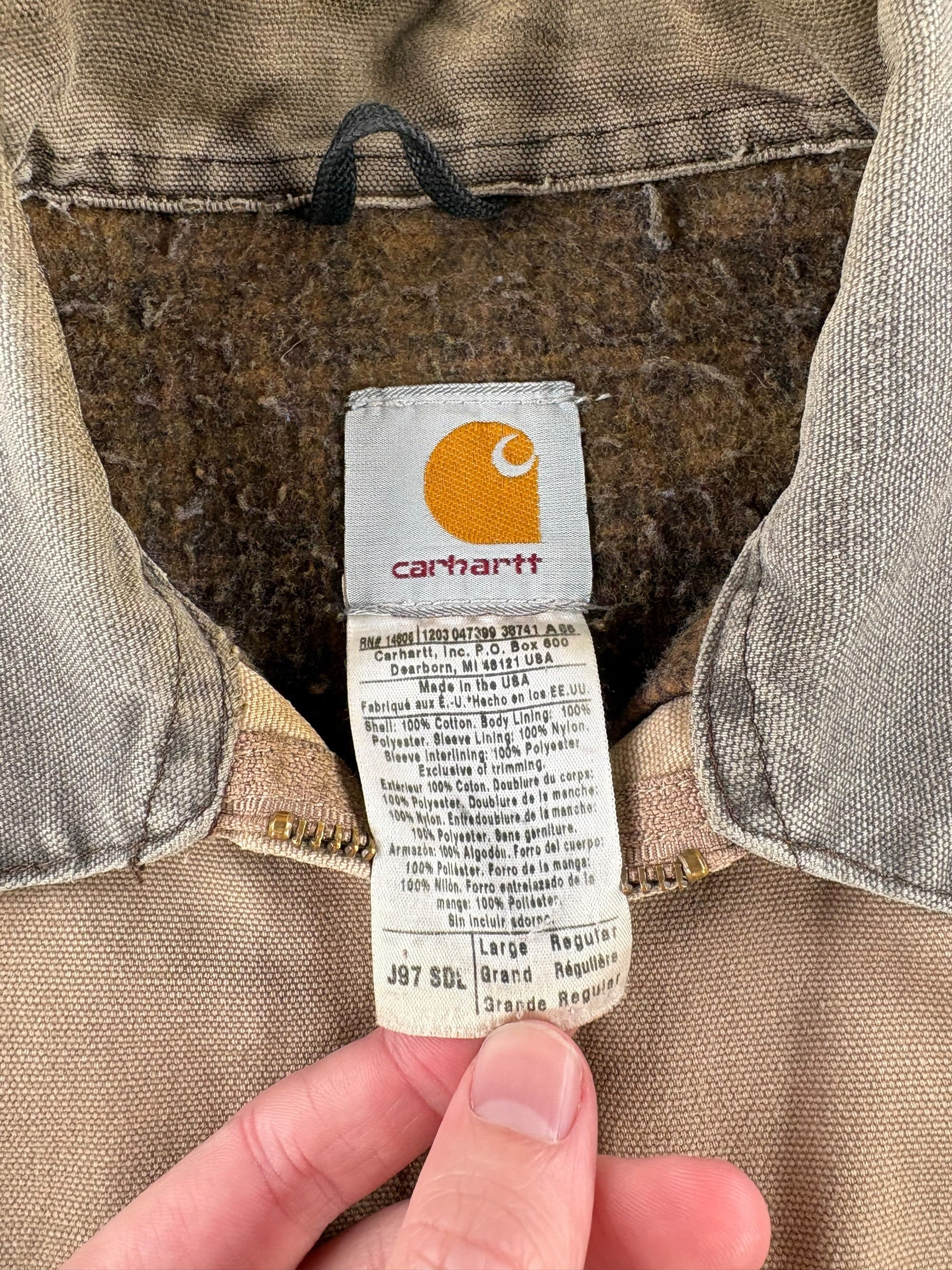Tag on Vintage Carhartt J97 Detroit Jacket SZ L