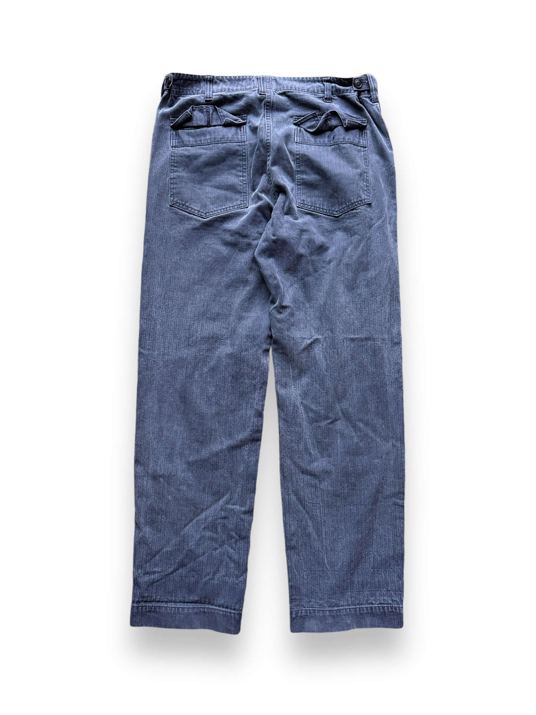 Rear View of Filson Navy Blue HBT Trousers W36