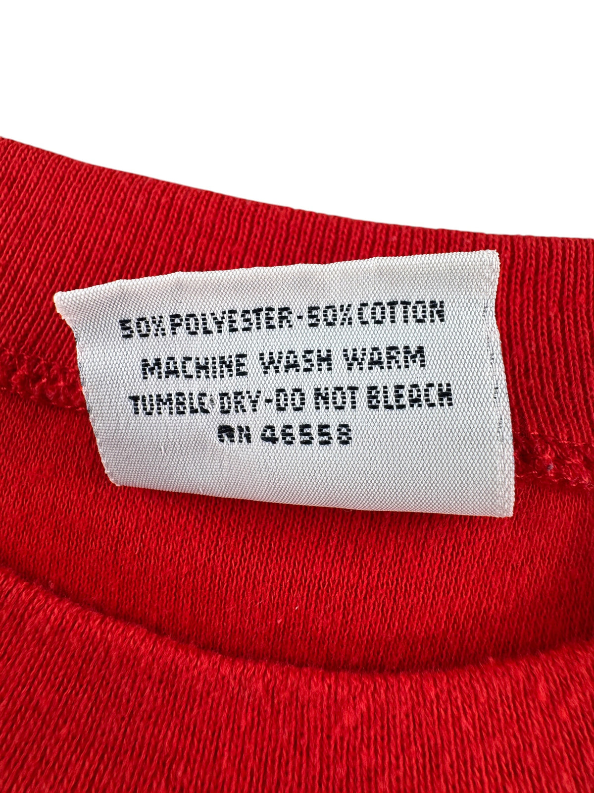 Back of tag on Vintage 90’s Reincarnation Research Pocket Tee SZ XXL (Fits XL)