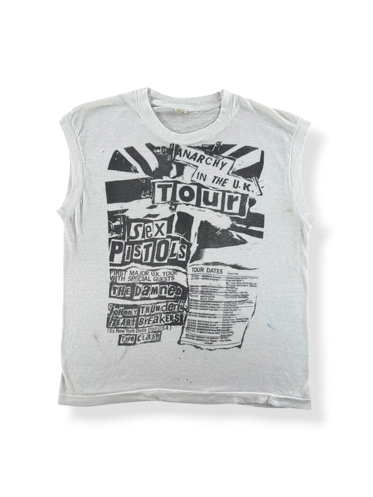 Front of Vintage Early 80s Sex Pistols Tank Top SZ L (Fits M)