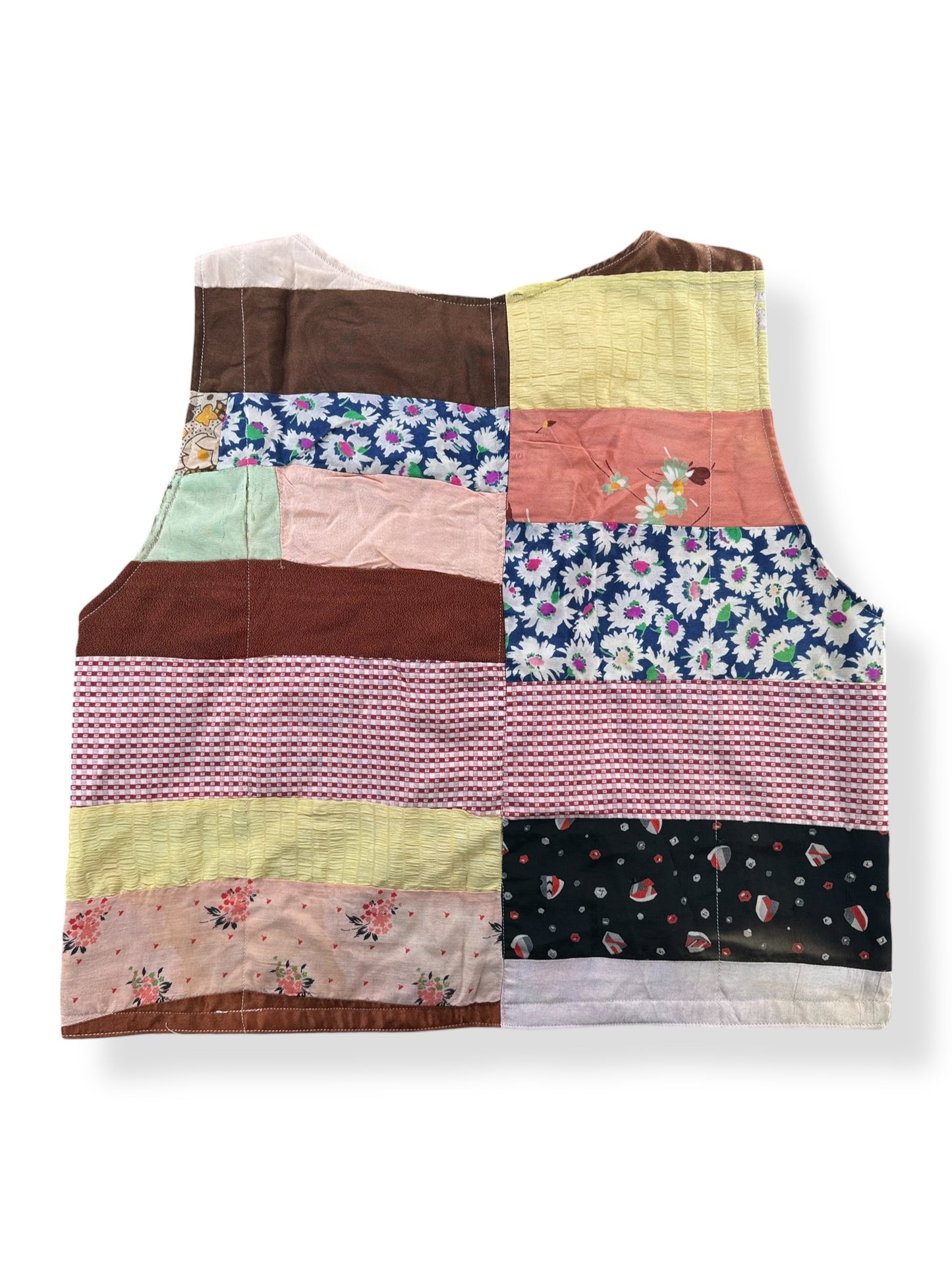 Back of Archive Craft X Barn Owl Vintage Quilt Tie Tank SZ S