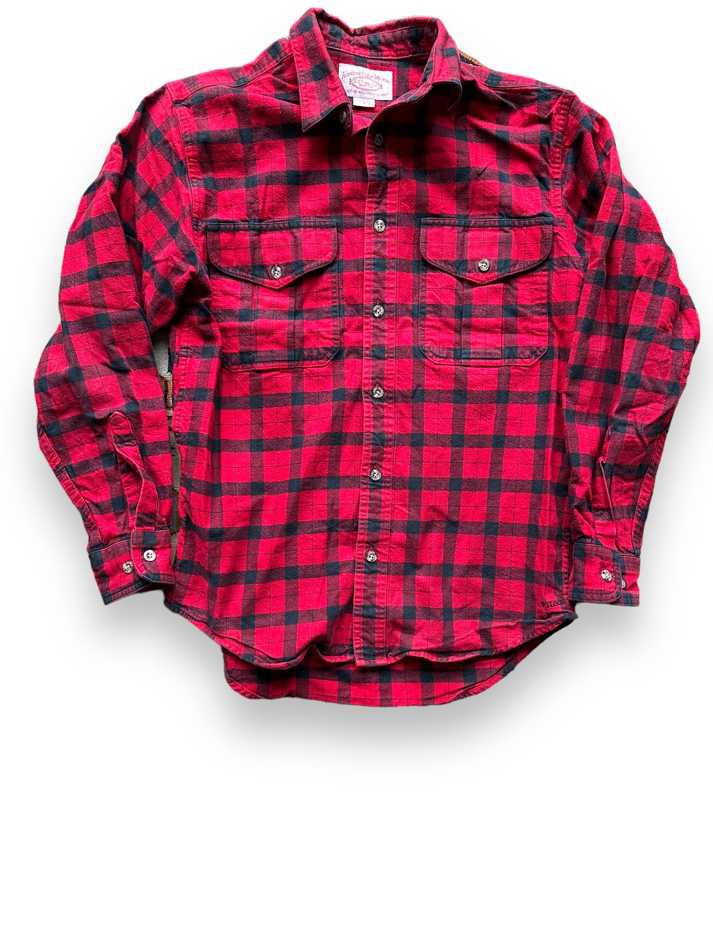 front of Filson Black and Red Guide Shirt |  Barn Owl Vintage Goods | Vintage Filson Workwear Seattle