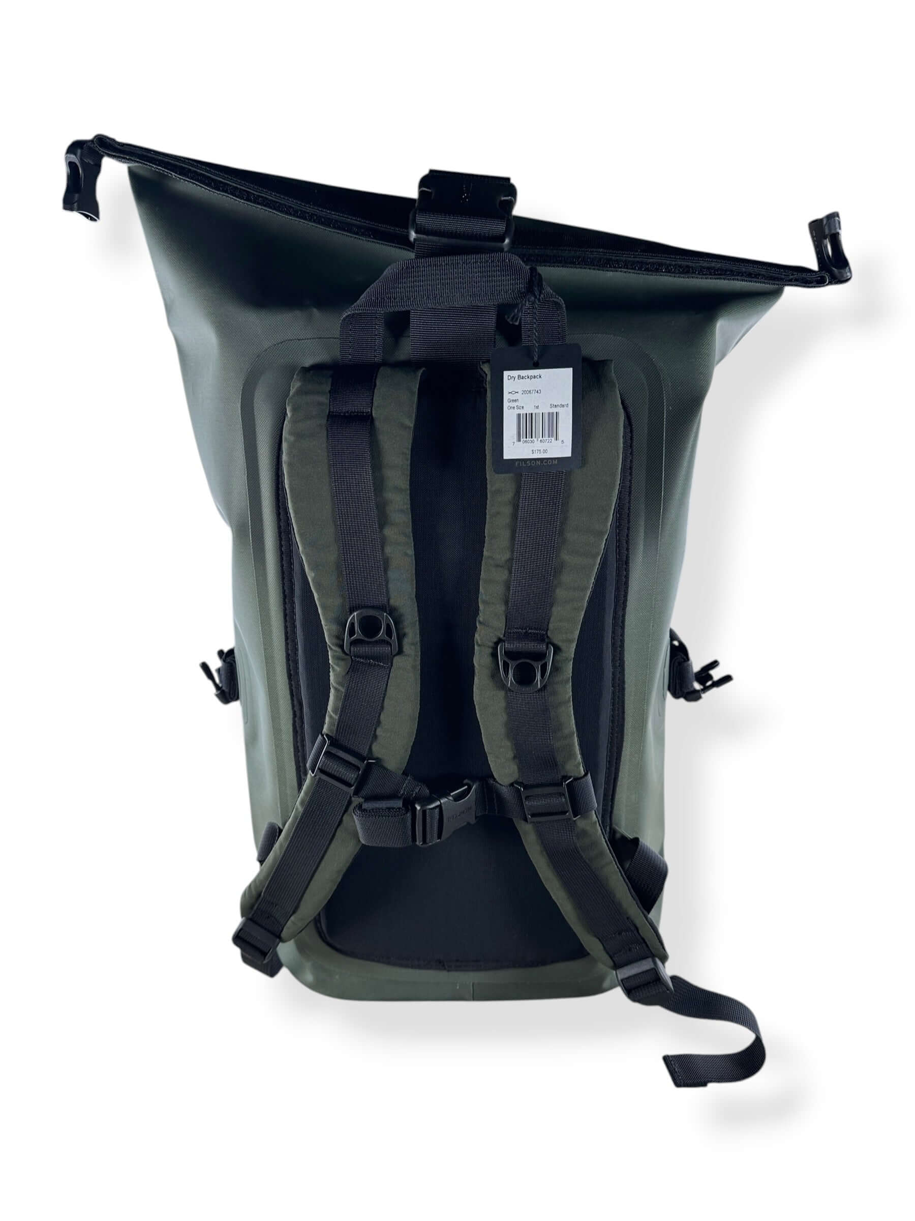 Back of Filson NWT Green Dry Backpack