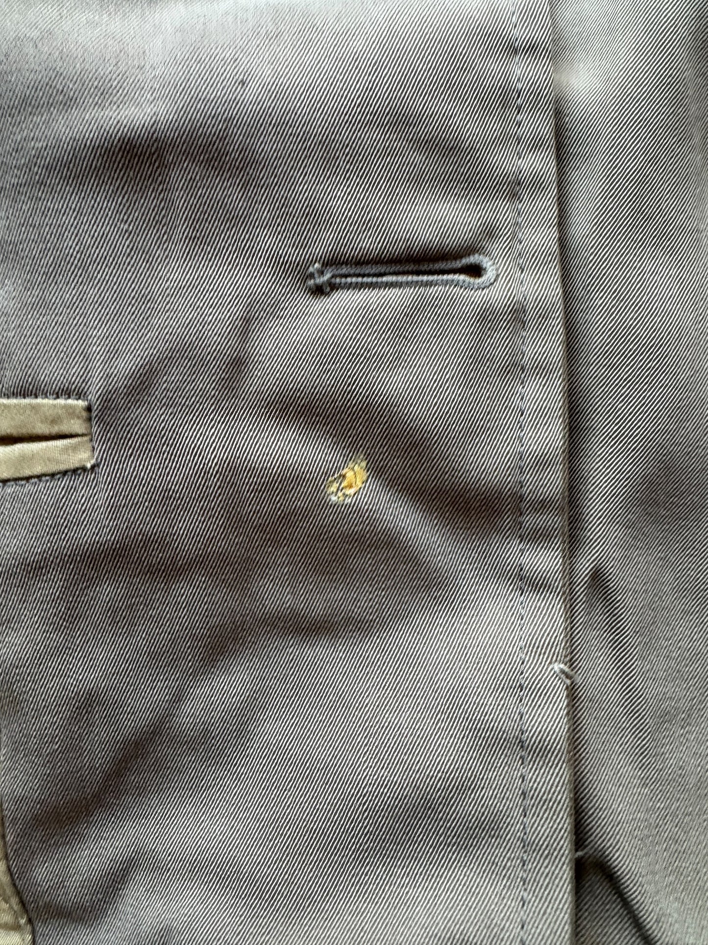 Stain on Vintage Wool Gabardine Trench Coat SZ XL