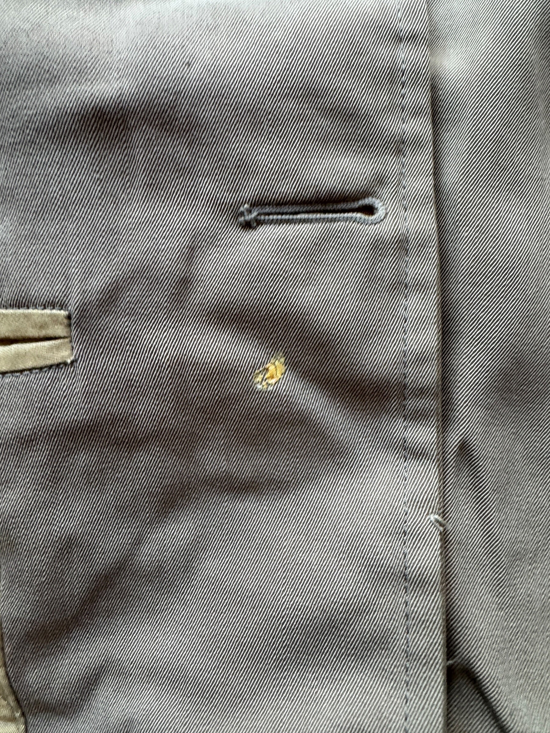 Stain on Vintage Wool Gabardine Trench Coat SZ XL