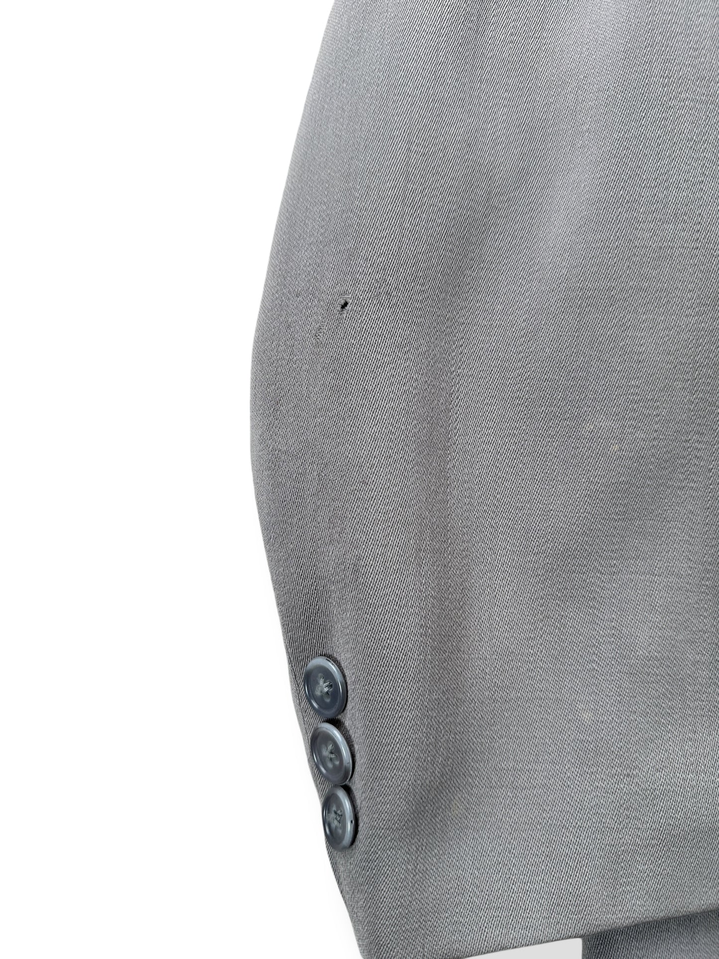 Stains on Vintage Grey Gabardine Jacket with Contrast Stitching SZ L