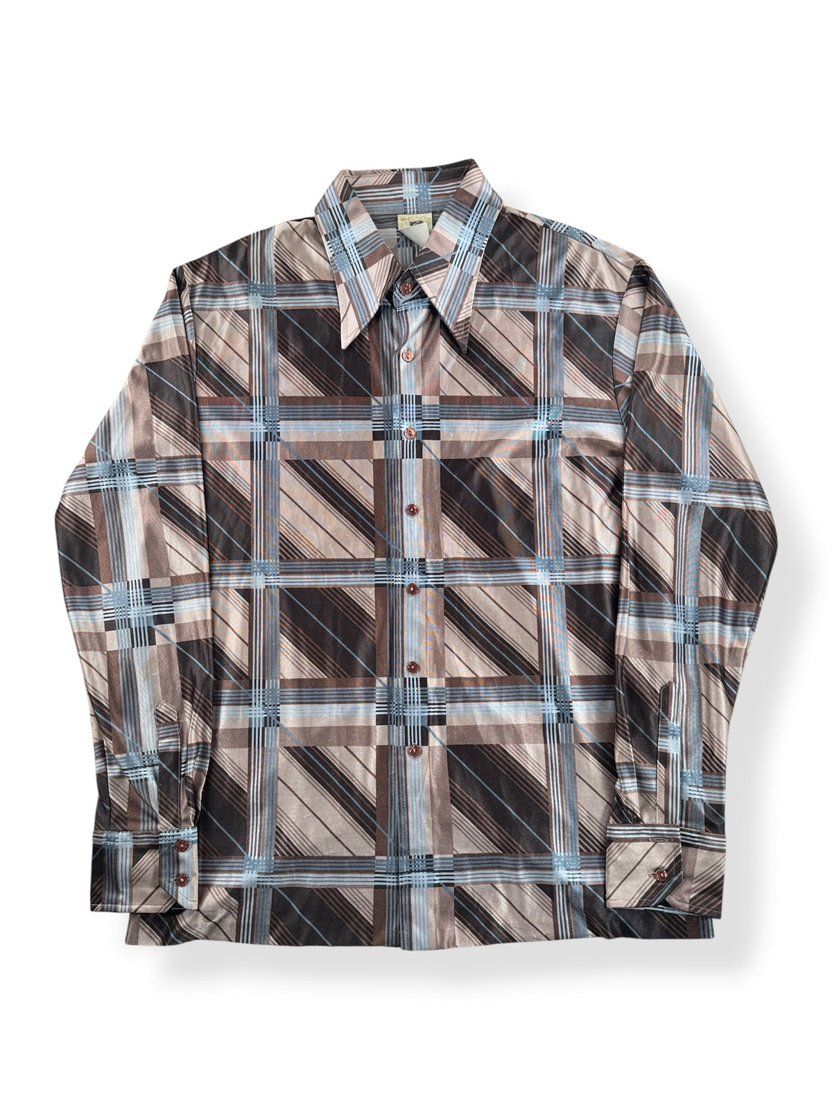 Front of Vintage 70s Kennington Disco Shirt SZ L