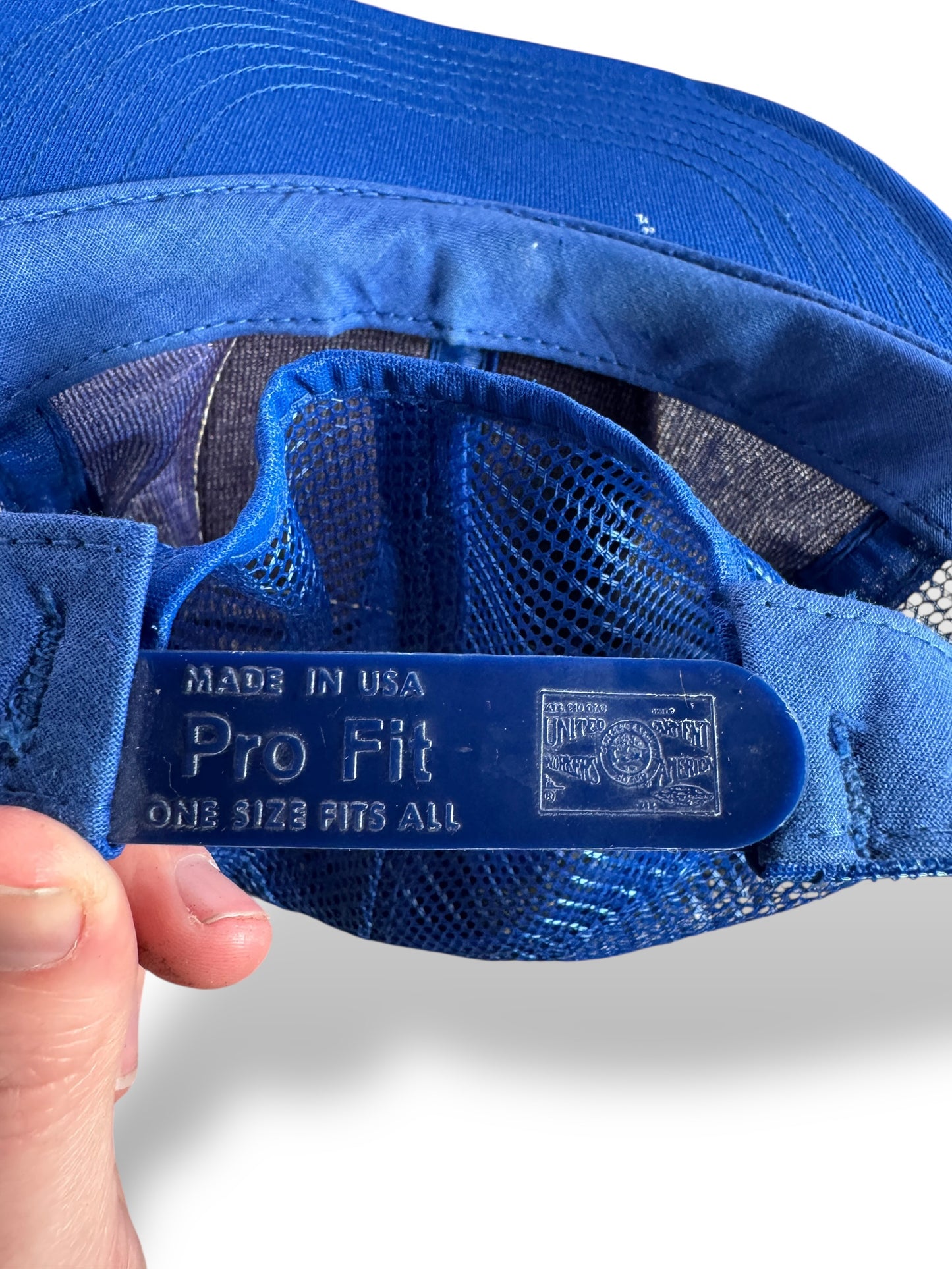 Label on Vintage Crown Zellerbach Trucker Hat SZ OSFA