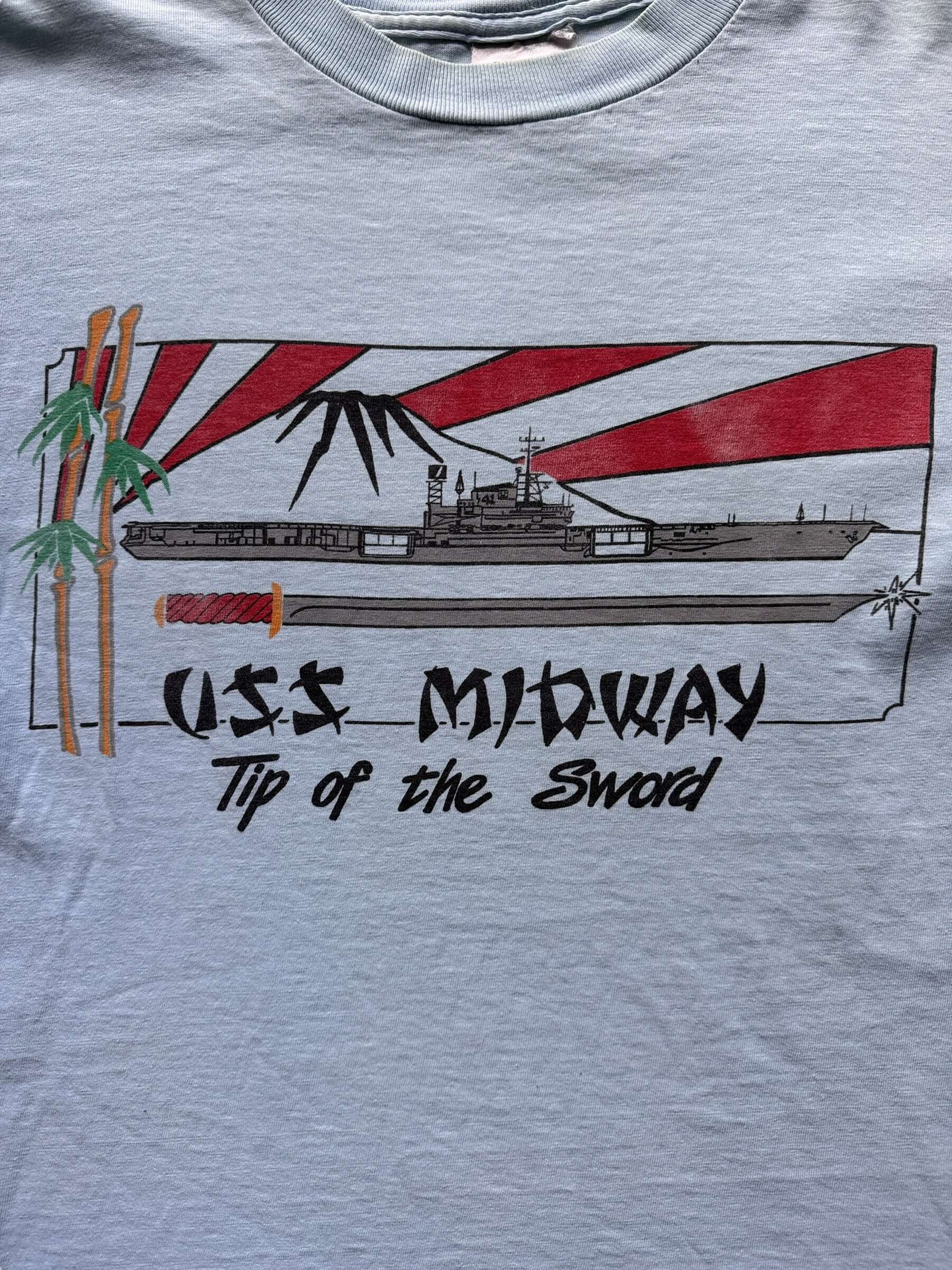 graphic on Vintage USS Midway Tee SZ M