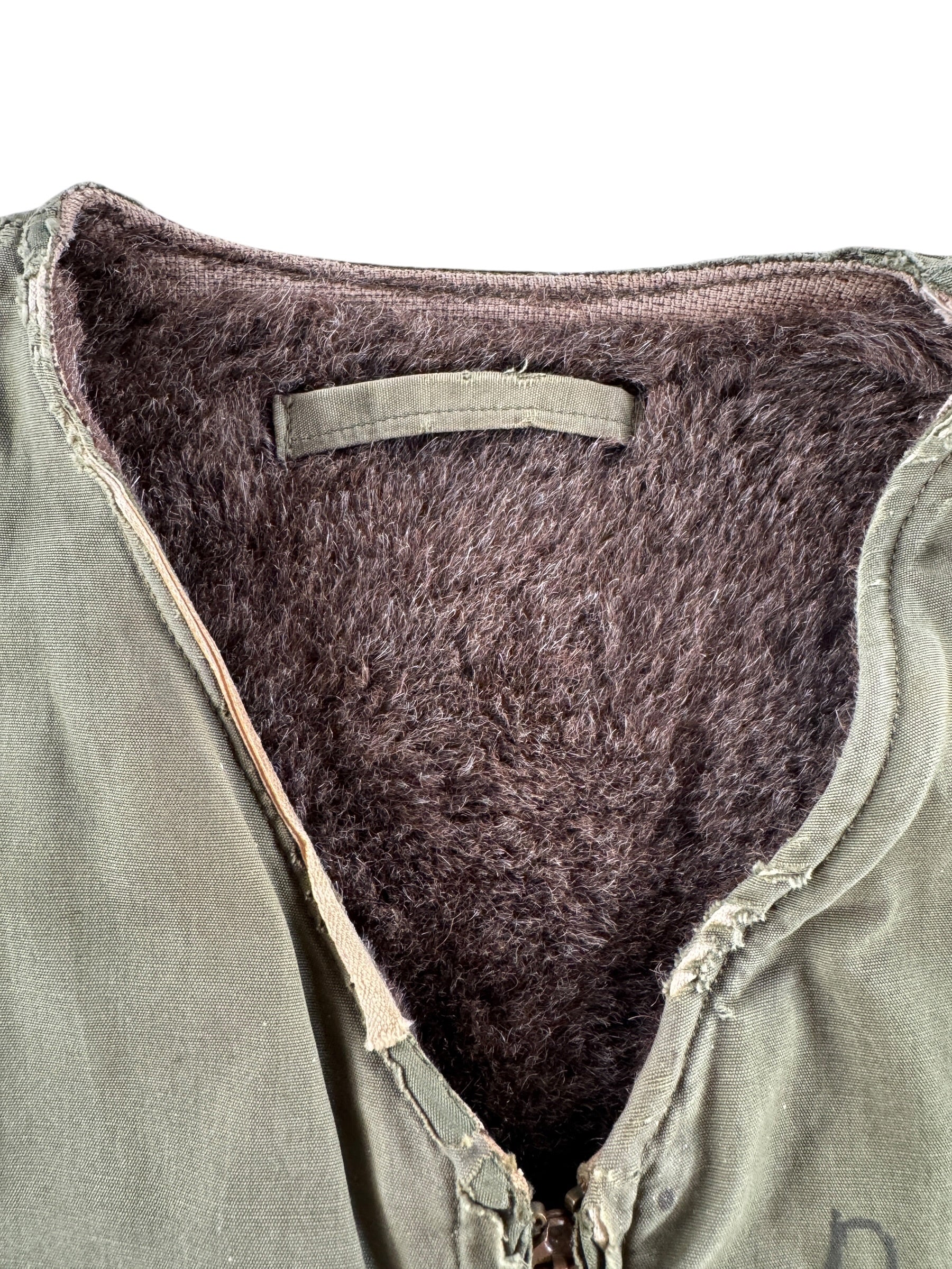 Collar on Vintage WW2 Era Deck Vest SZ M