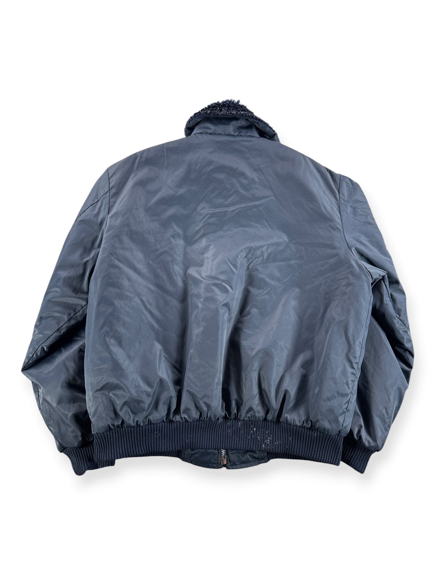 Back of Vintage Sears Navy Blue Bomber Jacket L