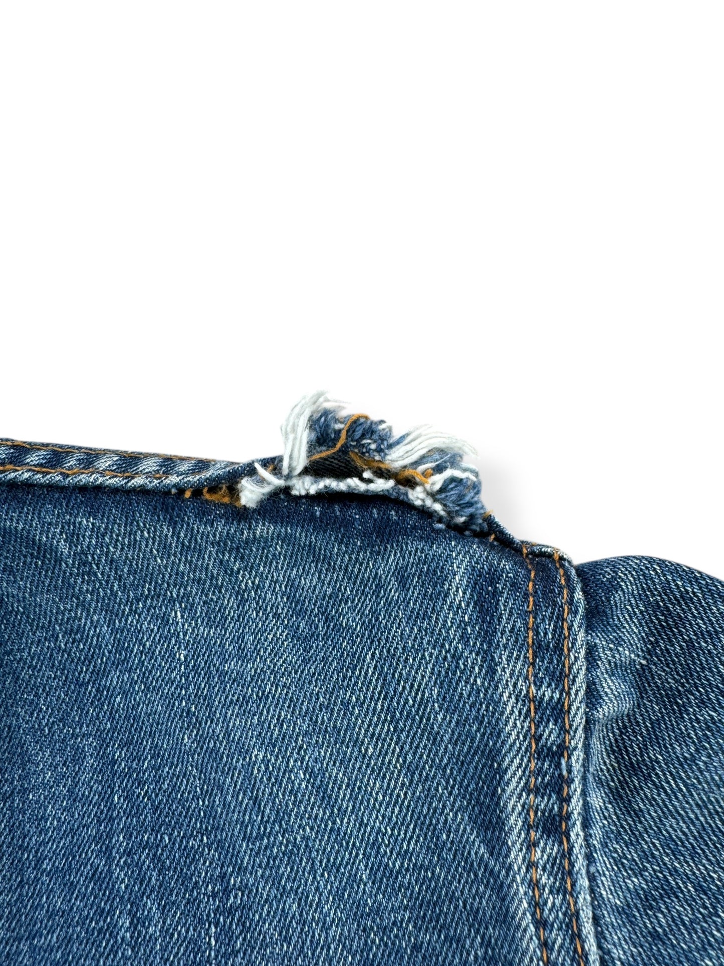 Damage on Vintage Distressed Levis 2 Pocket Trucker Jacket SZ XS
