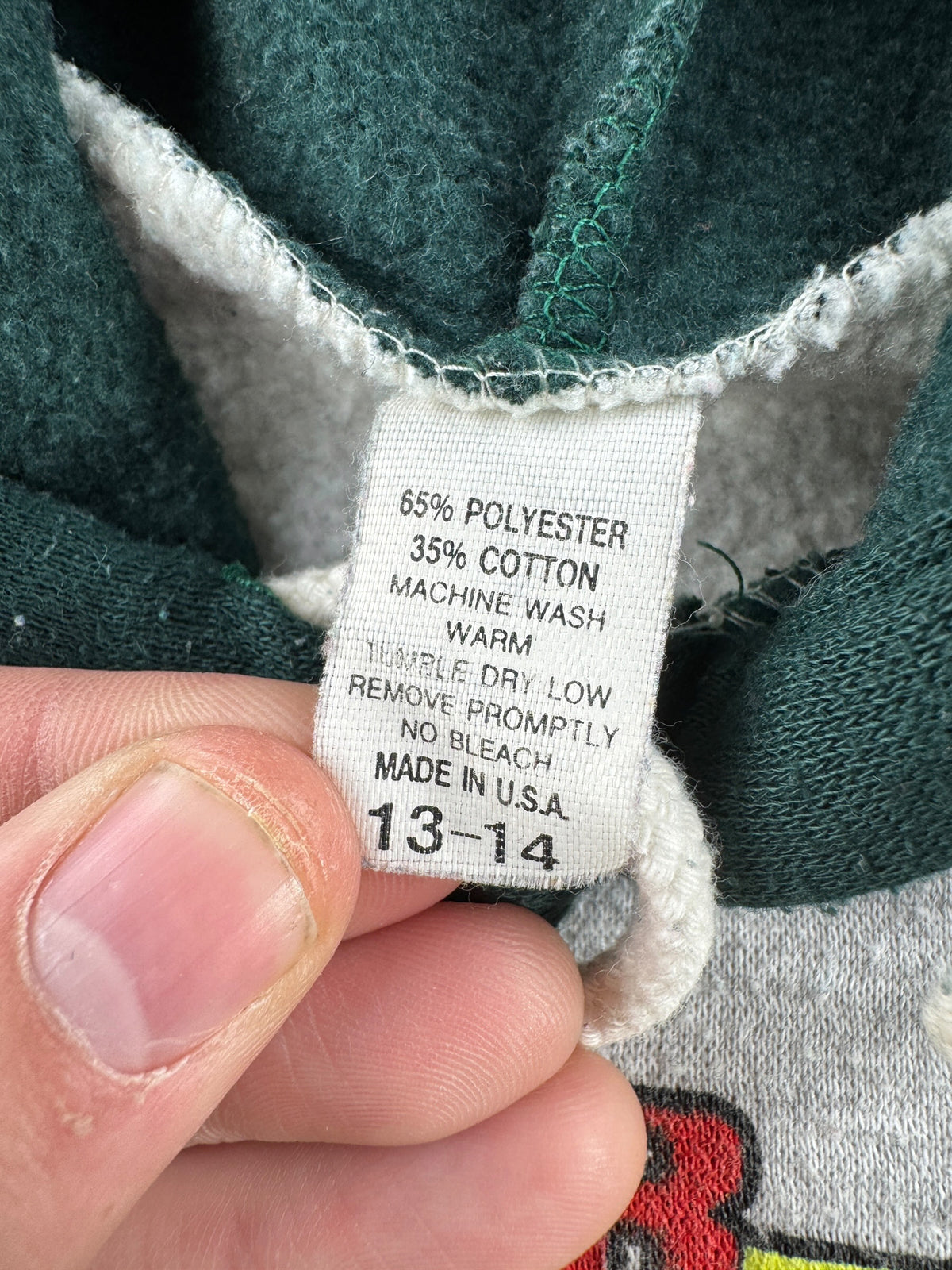 Tag on Vintage 80s Era Power Rangers Hoodie SZ S