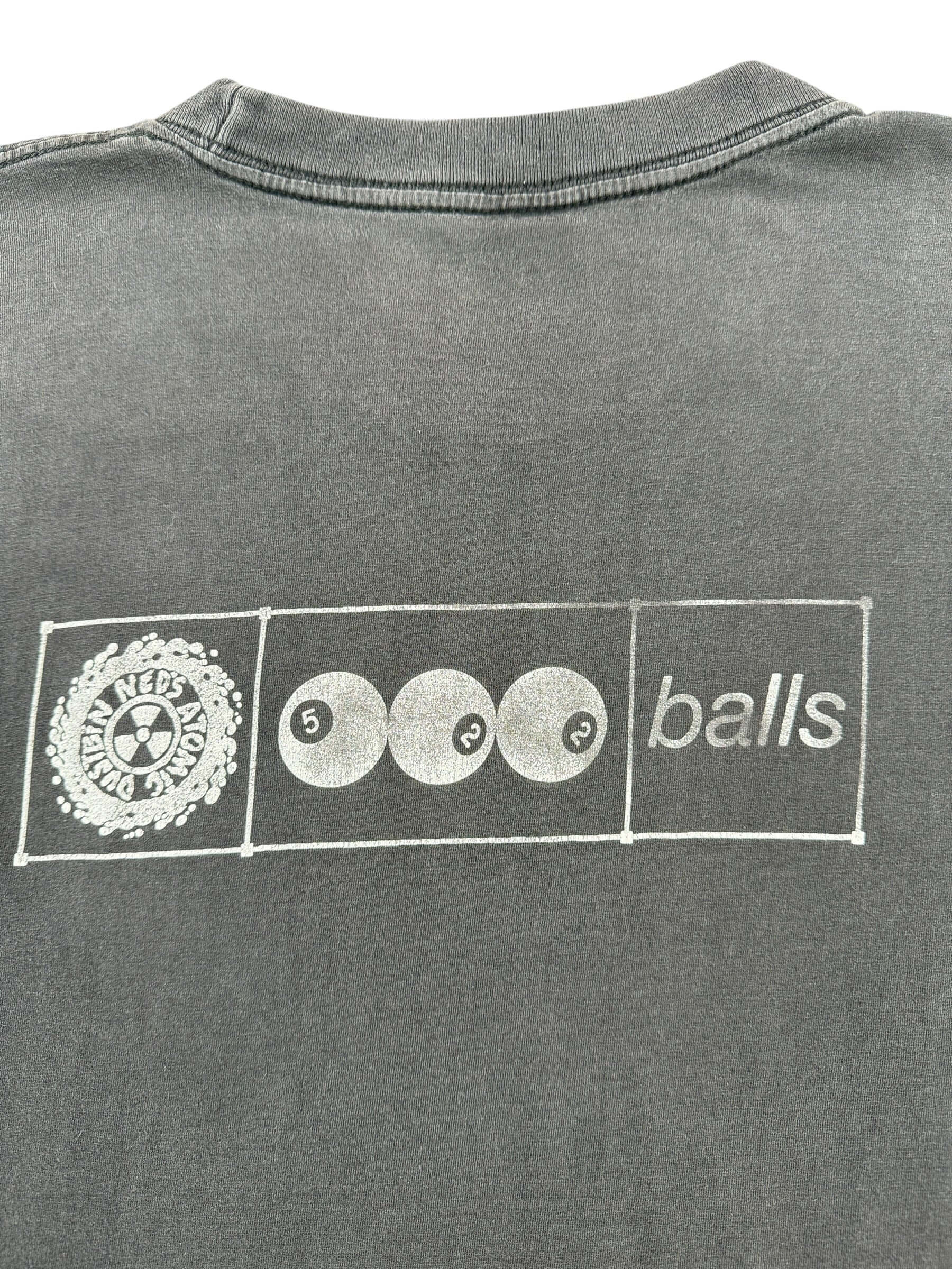 Back Graphic of Vintage Neds Atomic Dustbin Balls Tee SZ L