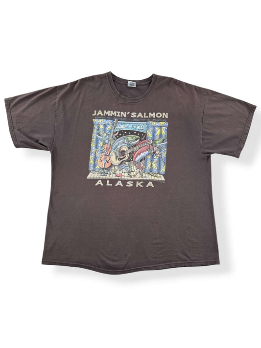 Front of Vintage Ray Troll Jammin Salmon Alaska Tee SZ XXL