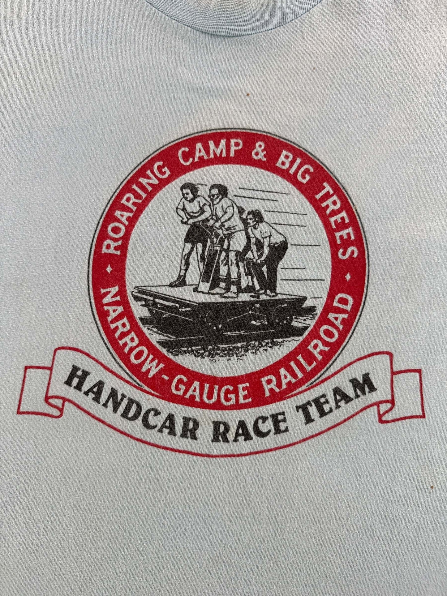 Graphic of Vintage Handcar Race Team Tee SZ L