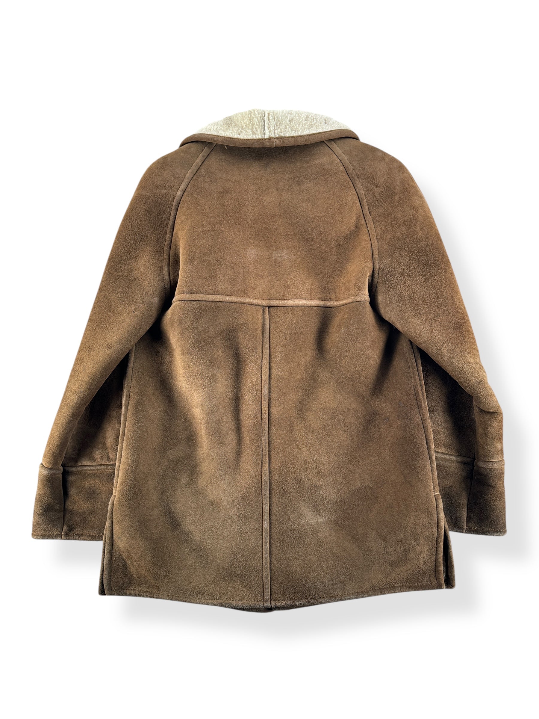 Back of Vintage Wicking Shearling Jacket SZ 36