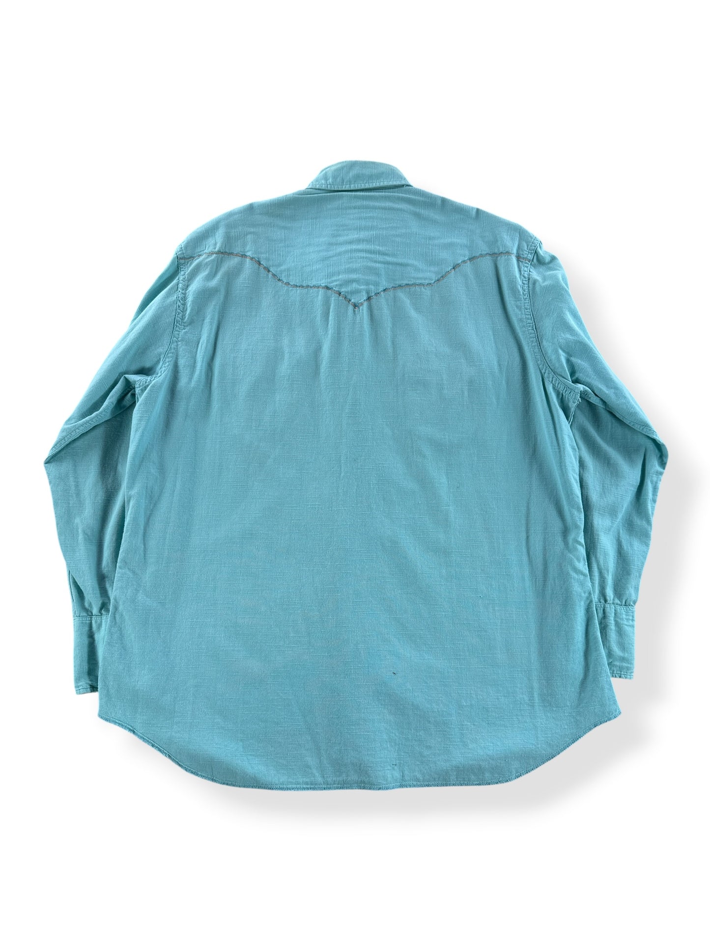 Back of Vintage 50s/60s Tem-Tex Embroidered Pearlsnap SZ L