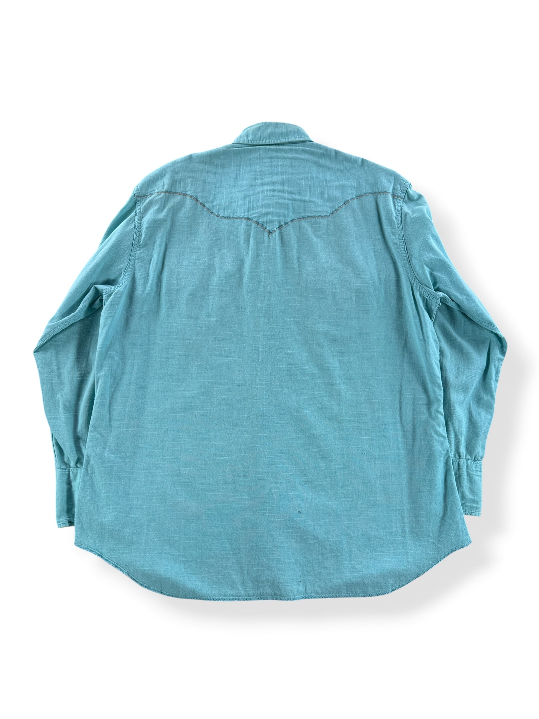 Back of Vintage 50s/60s Tem-Tex Embroidered Pearlsnap SZ L