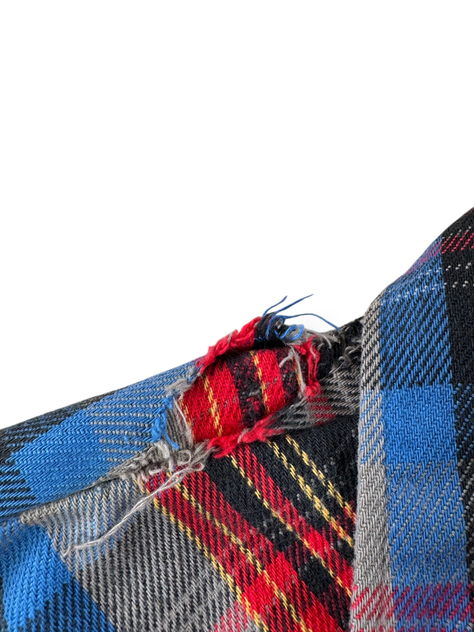 Wear on Vintage Saddle King Cotton Flannel Pearlsnap SZ L