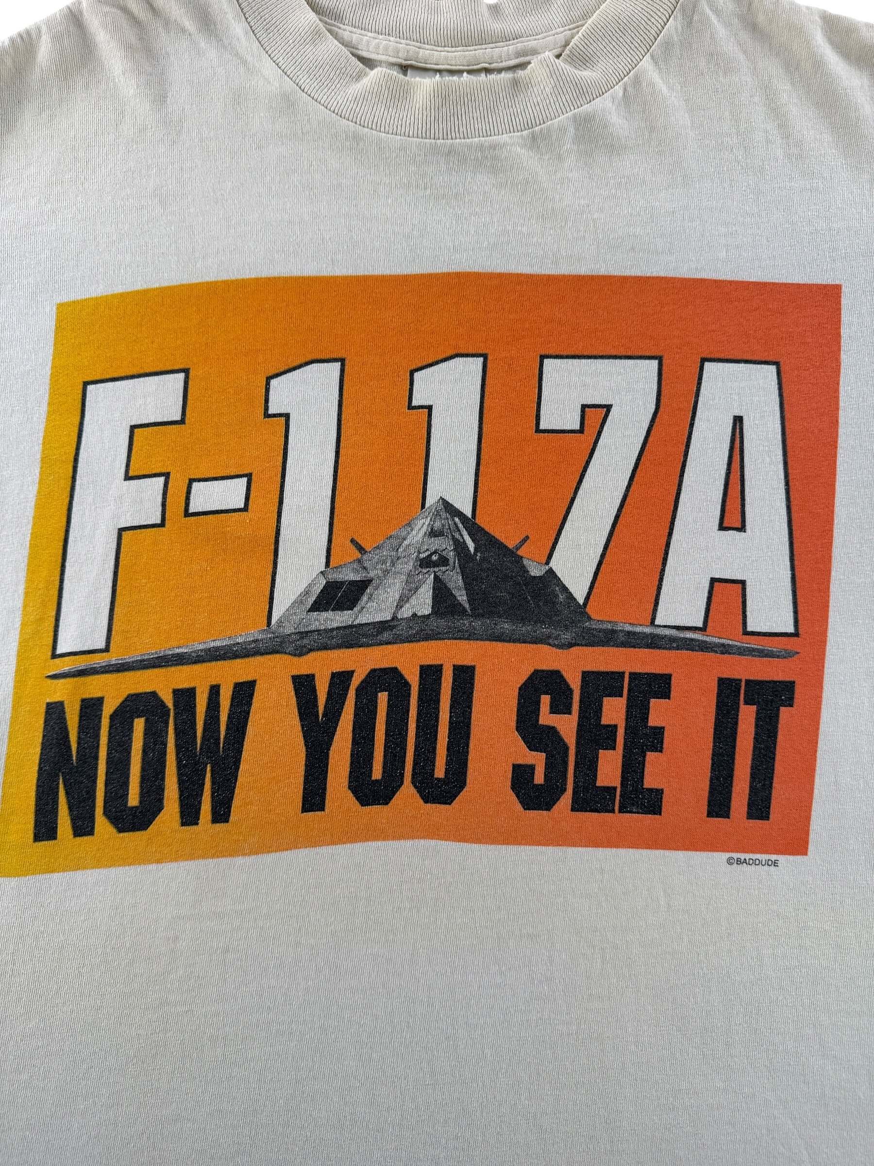 Graphic of Vintage F-117A Now You See It Now You Don't Tee SZ L
