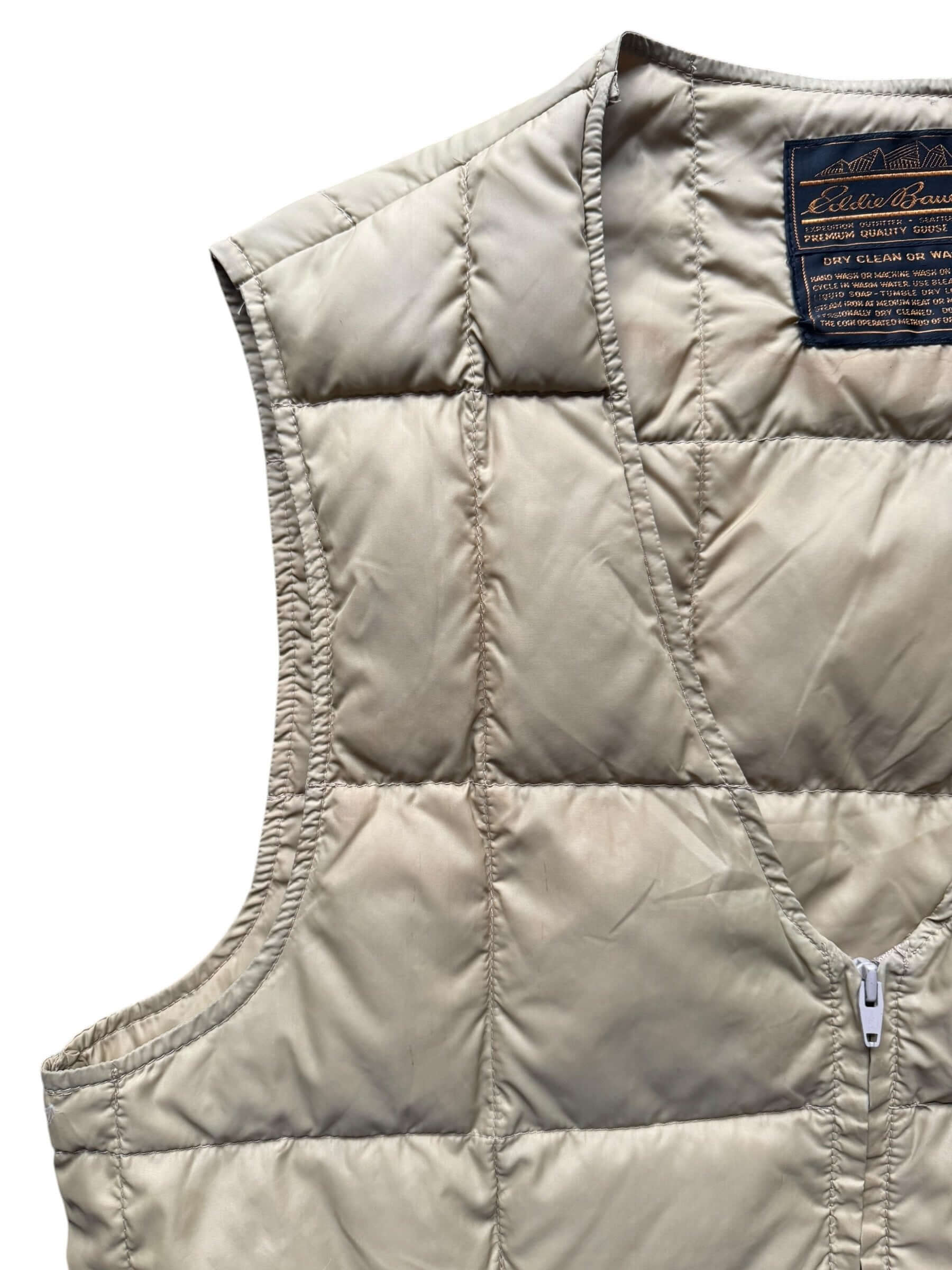 Front right shoulder Eddie Bauer Down-Filled Liner Vest L