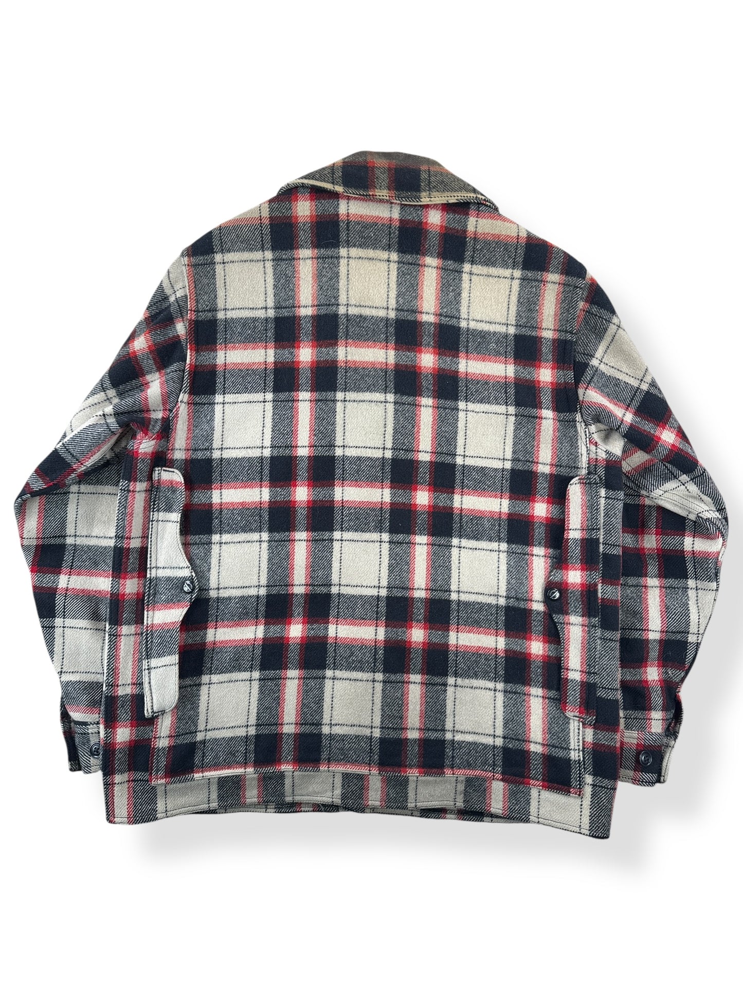 Back of Vintage 1951 Filson Black-Red-White Dark Side Peppermint Patty SZ XL