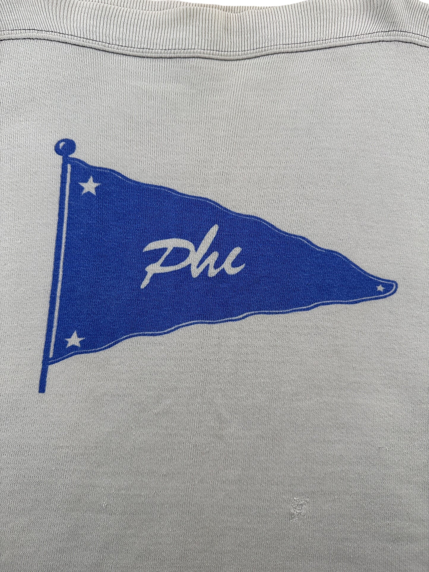 Graphic of Vintage Boatneck Phi Frat Sweatshirt SZ S