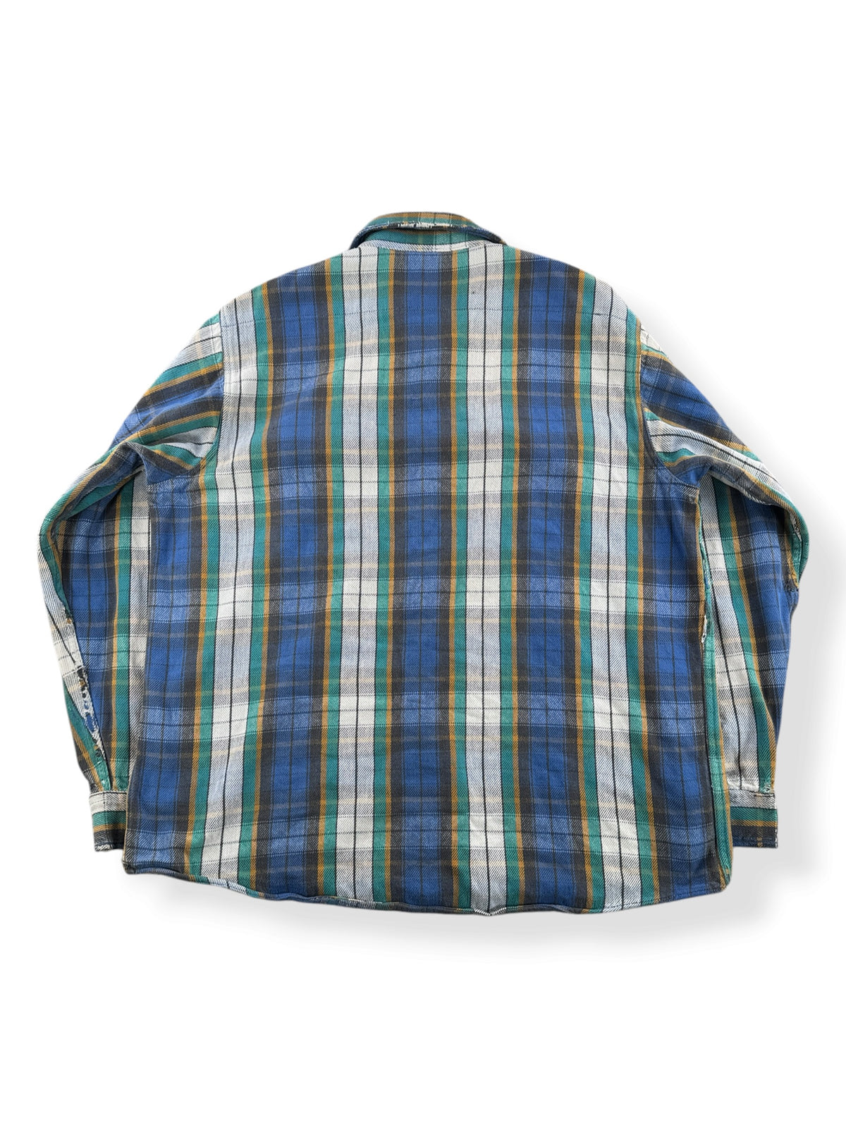 Back of Vintage 80s Thrashed Cotton Flannel SZ XL