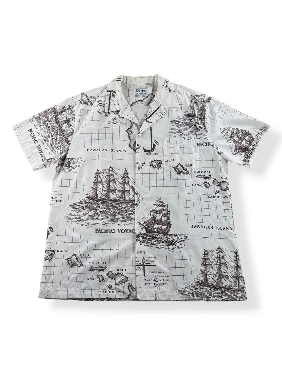 Front of Vintage Kai-Nani Aloha Shirt SZ XL