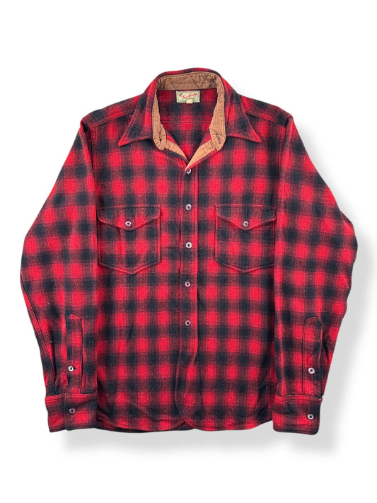 Front of Vintage Town & Country Wool Shadow Plaid Flannel SZ M