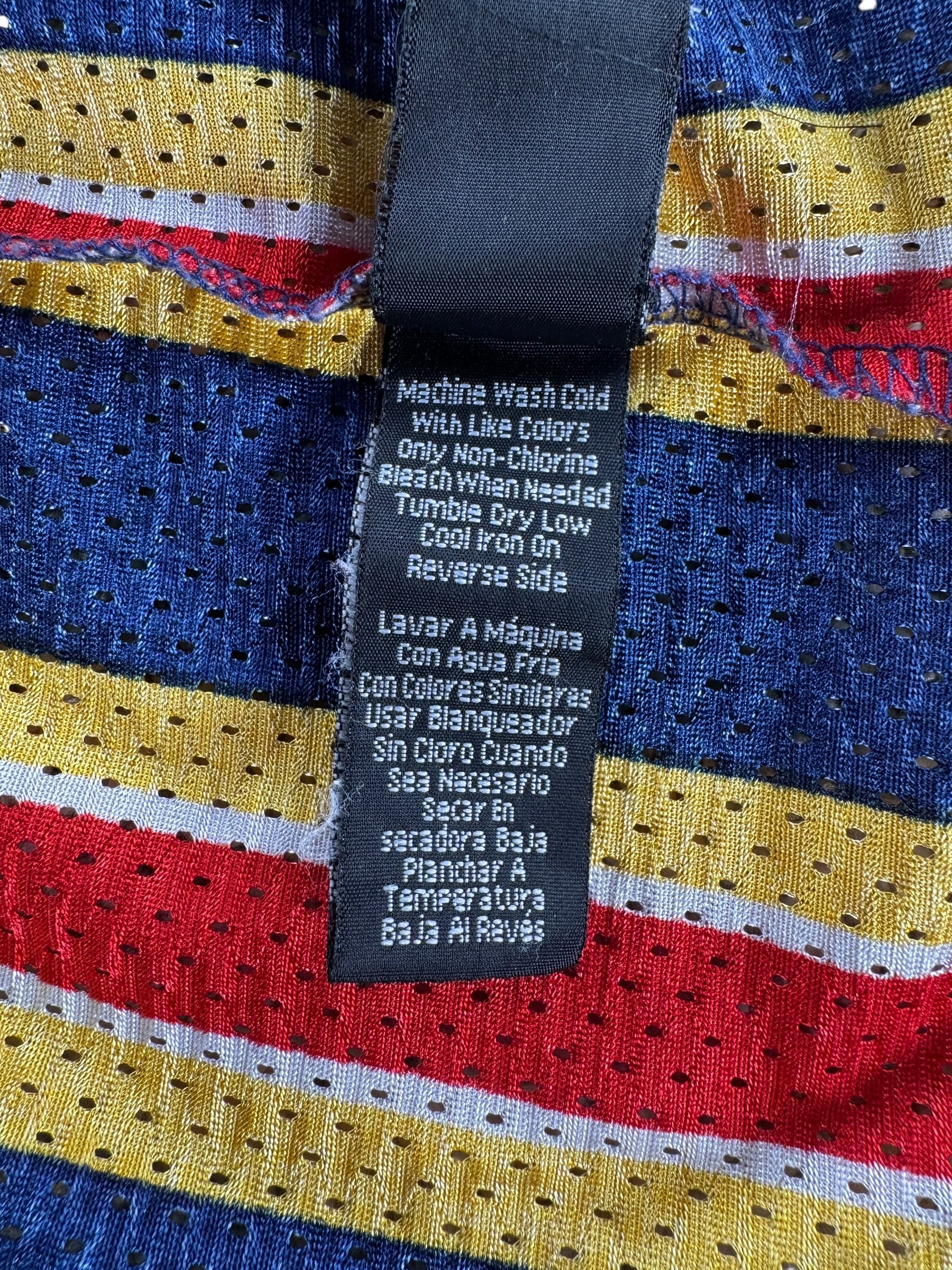Tag on Vintage Striped Mesh Jersey SZ M