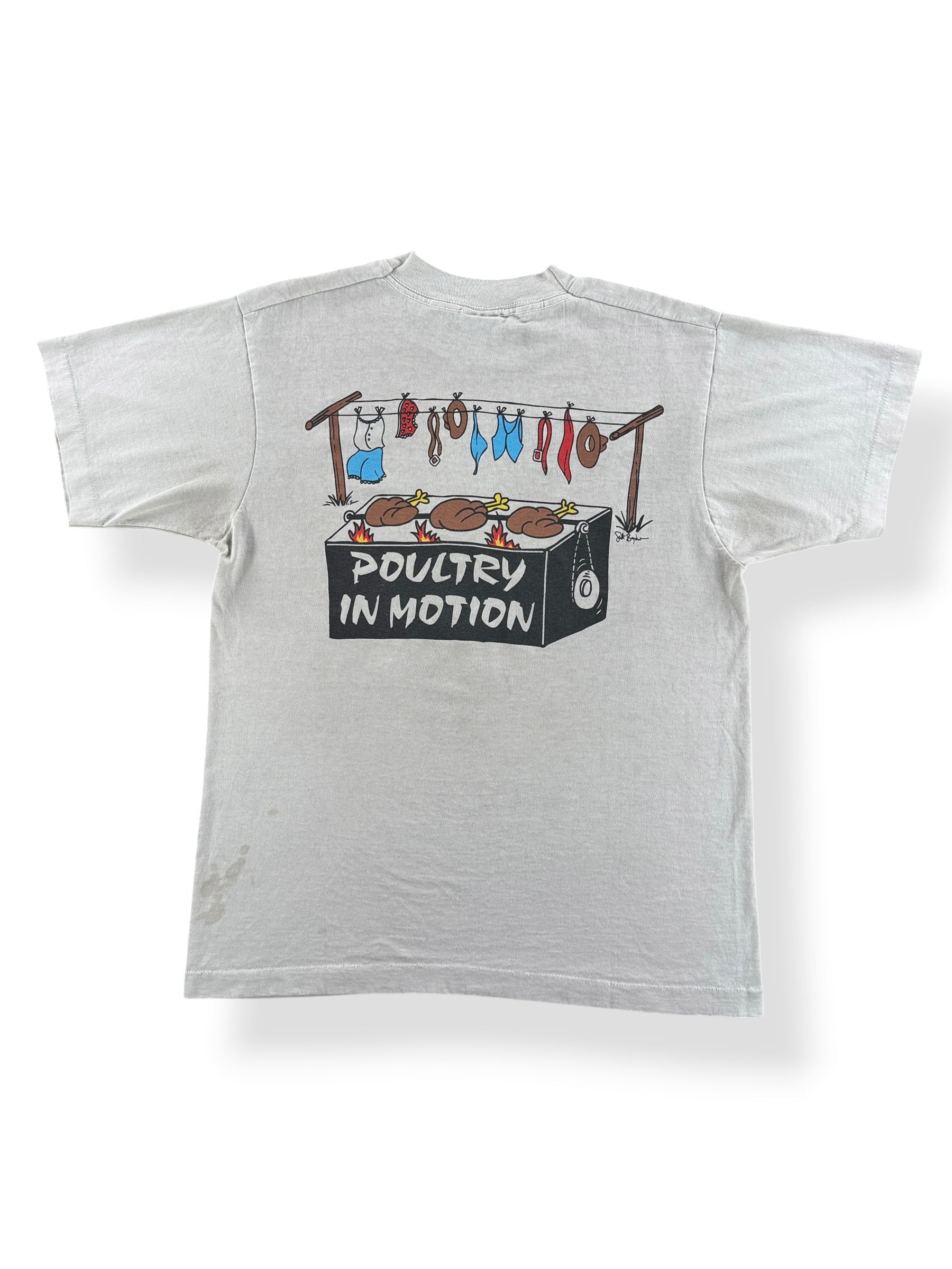 Back of Vintage Poultry In Motion Tee SZ M