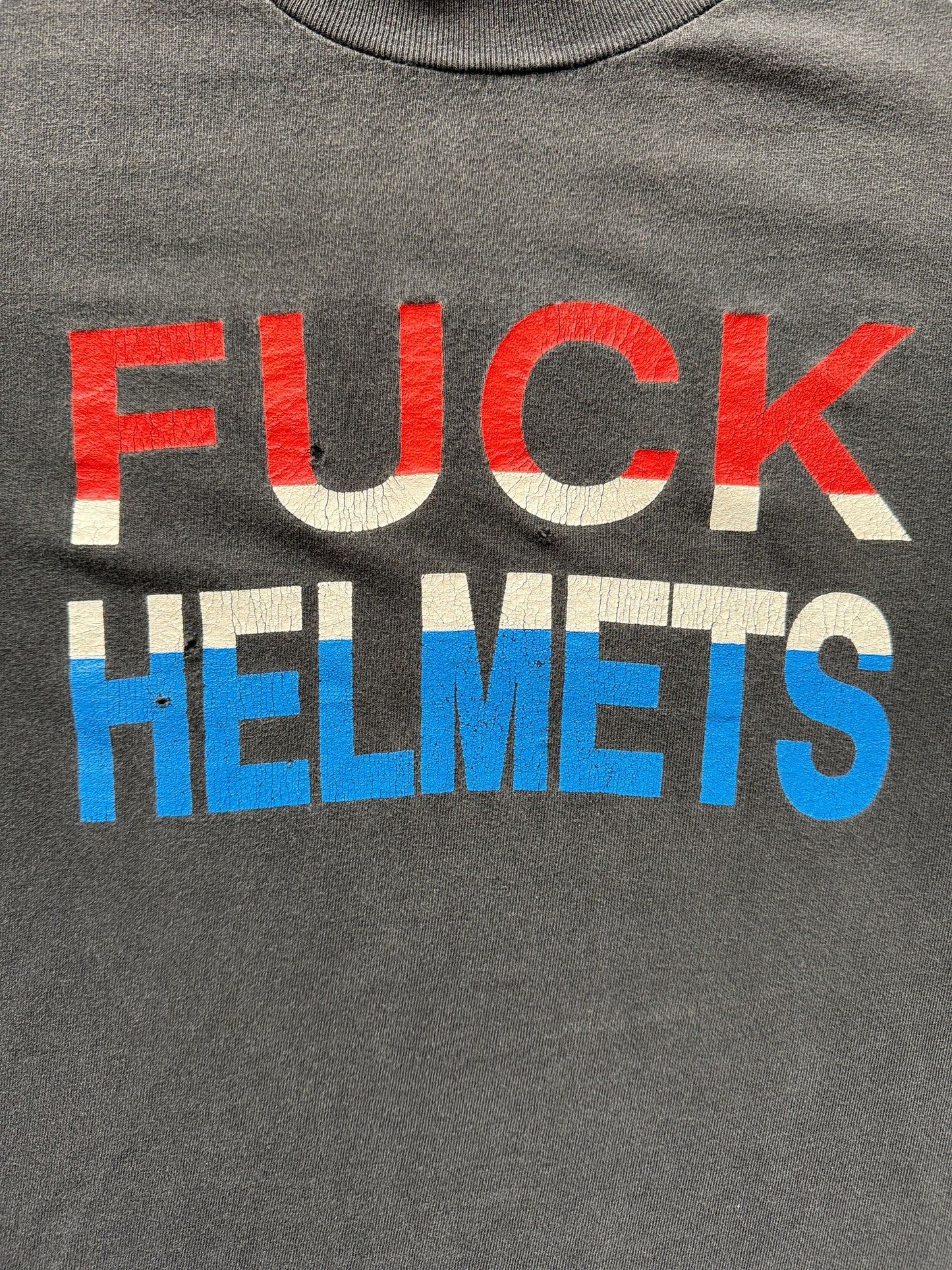 front graphic of Vintage Frisco Choppers SF F*ck Helmets Tee SZ M