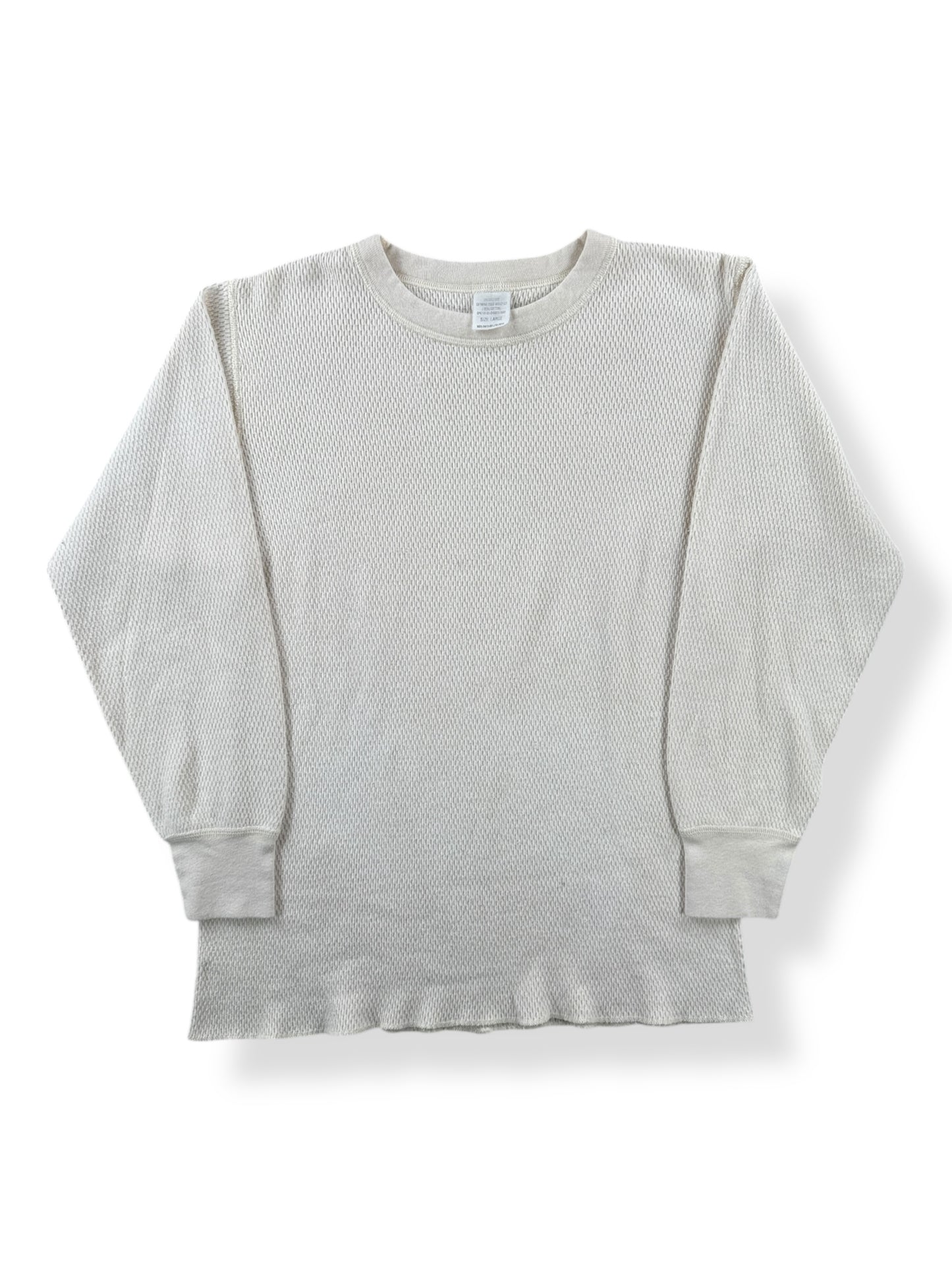 Front of Vintage 100% Cotton Extreme Cold Weather Undershirt SZ L