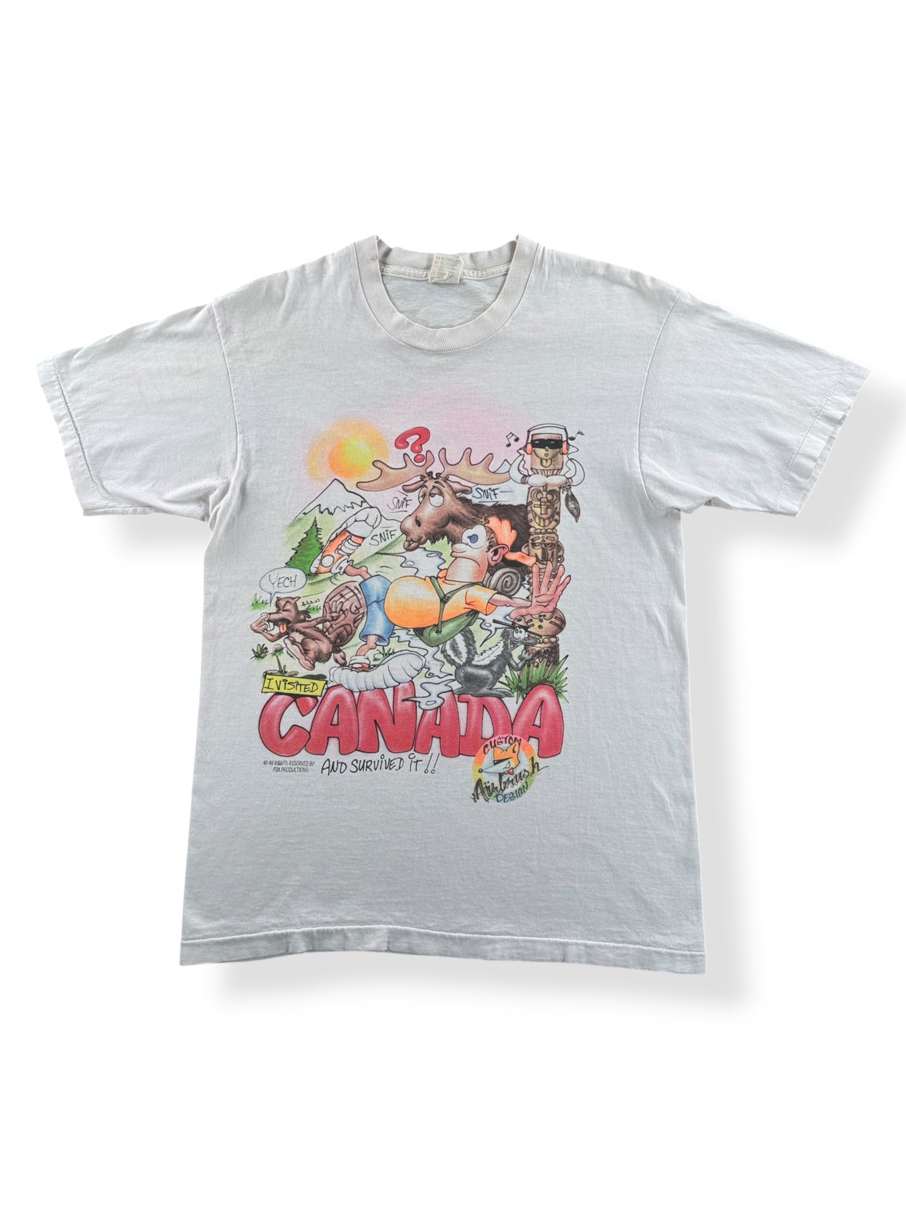 Front of Vintage Canada Airbrush Souvenir Tee SZ L (Fits M)