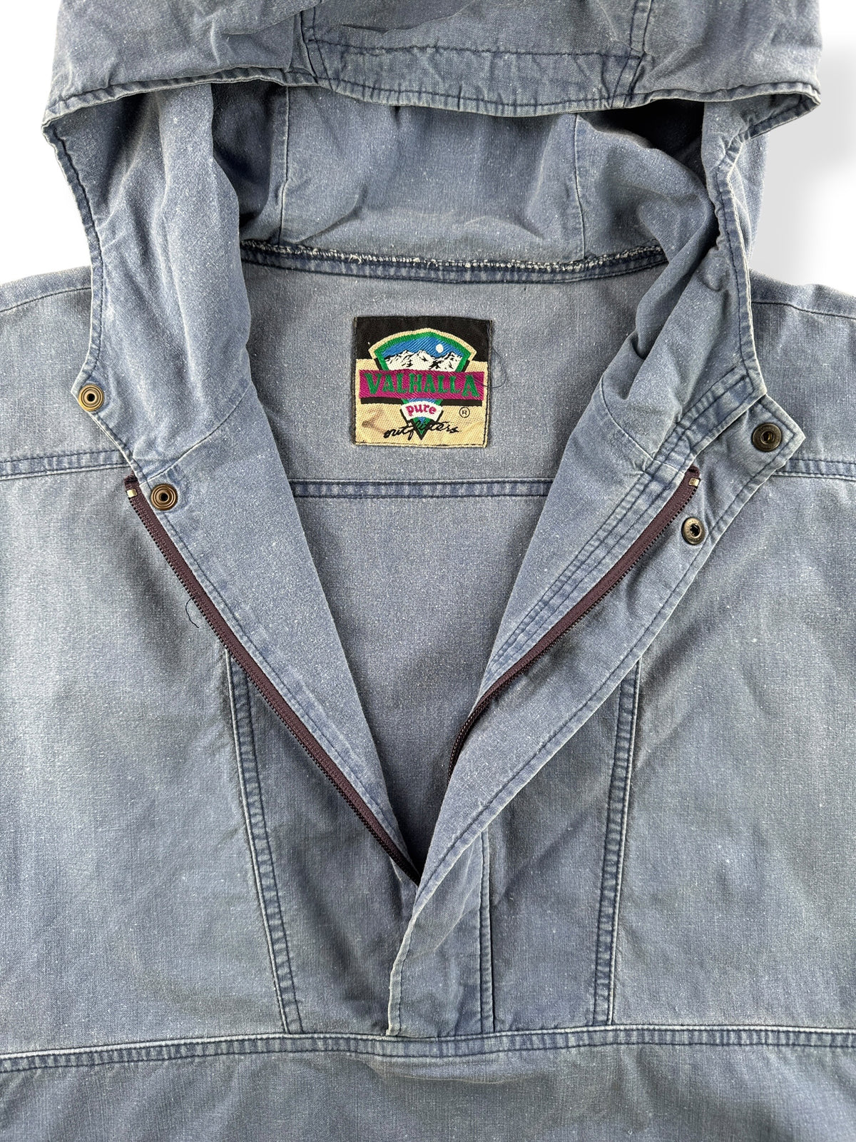Inside of Vintage Valhalla Blue Anorak SZ M